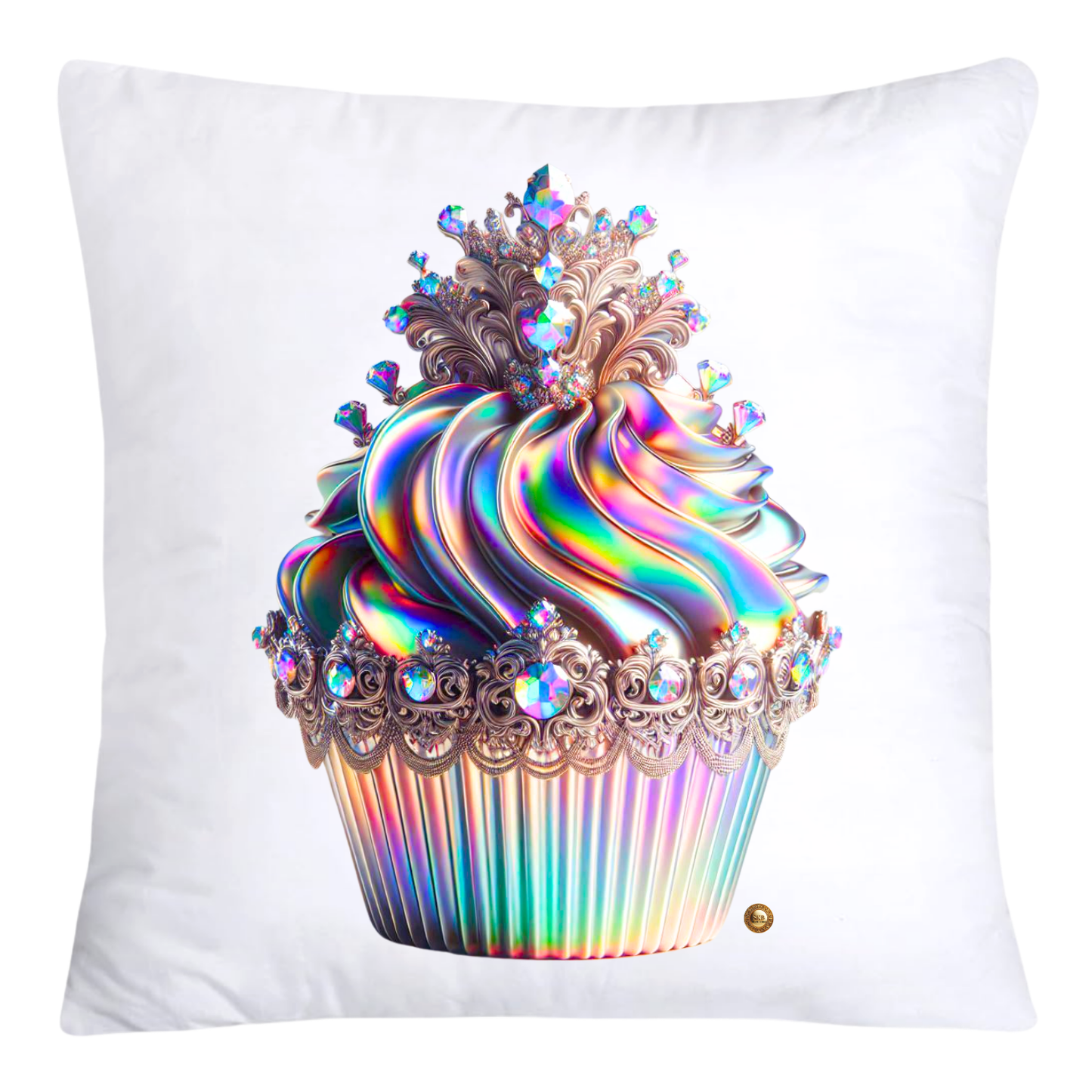 Silver Iridescent Royal Cupcake Pillow Covers 18x18-4644