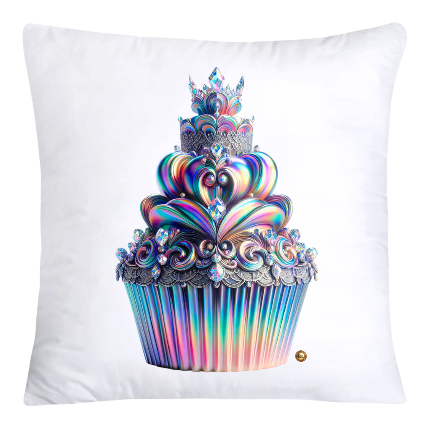 Iridescent Royal Cupcake Pillow Covers 18x18-4019