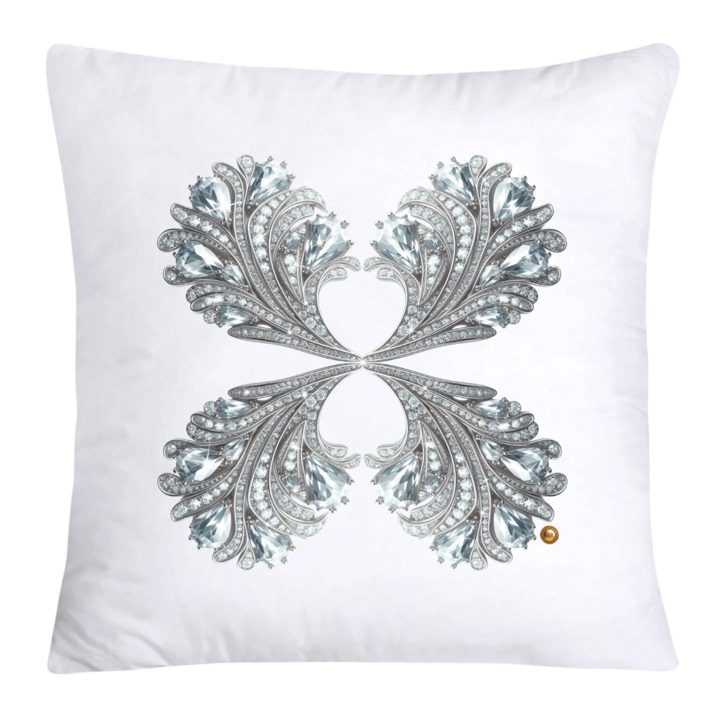 Sparkling Diamond Brooch/Pin Pillow Covers-4779