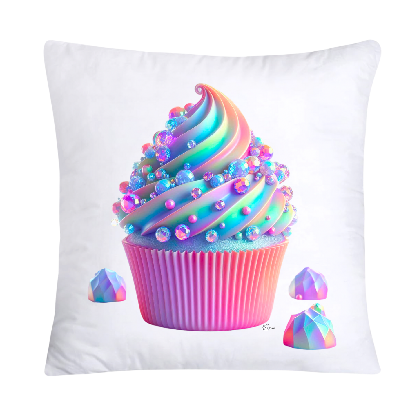 Iridescent Royal Cupcake Pillow Covers 18x18-402