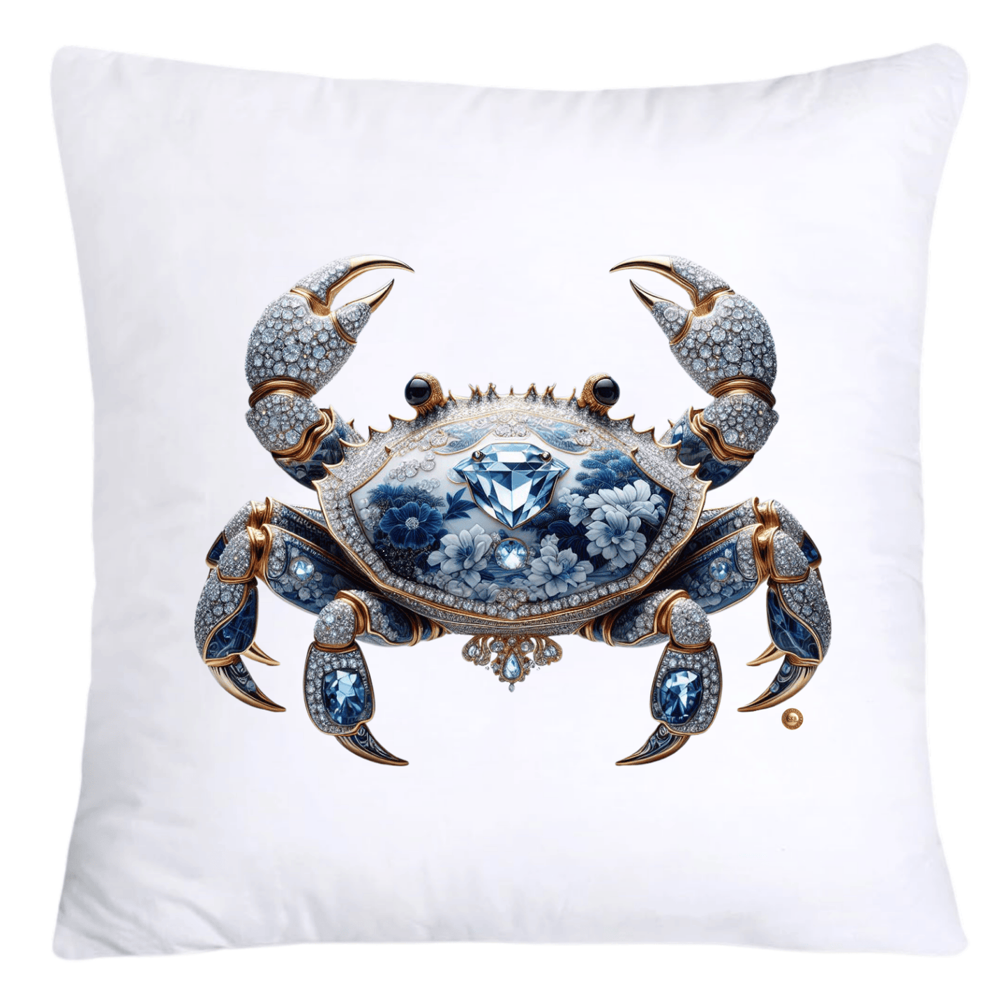 Blue Willow Stunning Crab Pillow Covers-5585