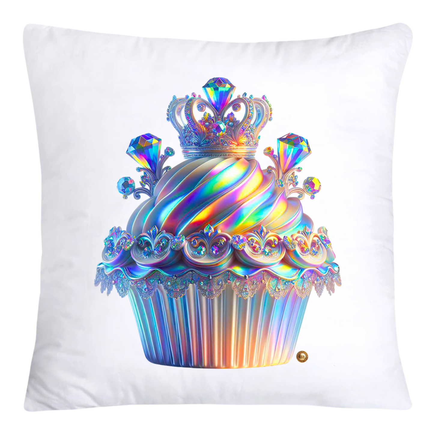 Iridescent Royal Cupcake Pillow Covers 18x18-4022