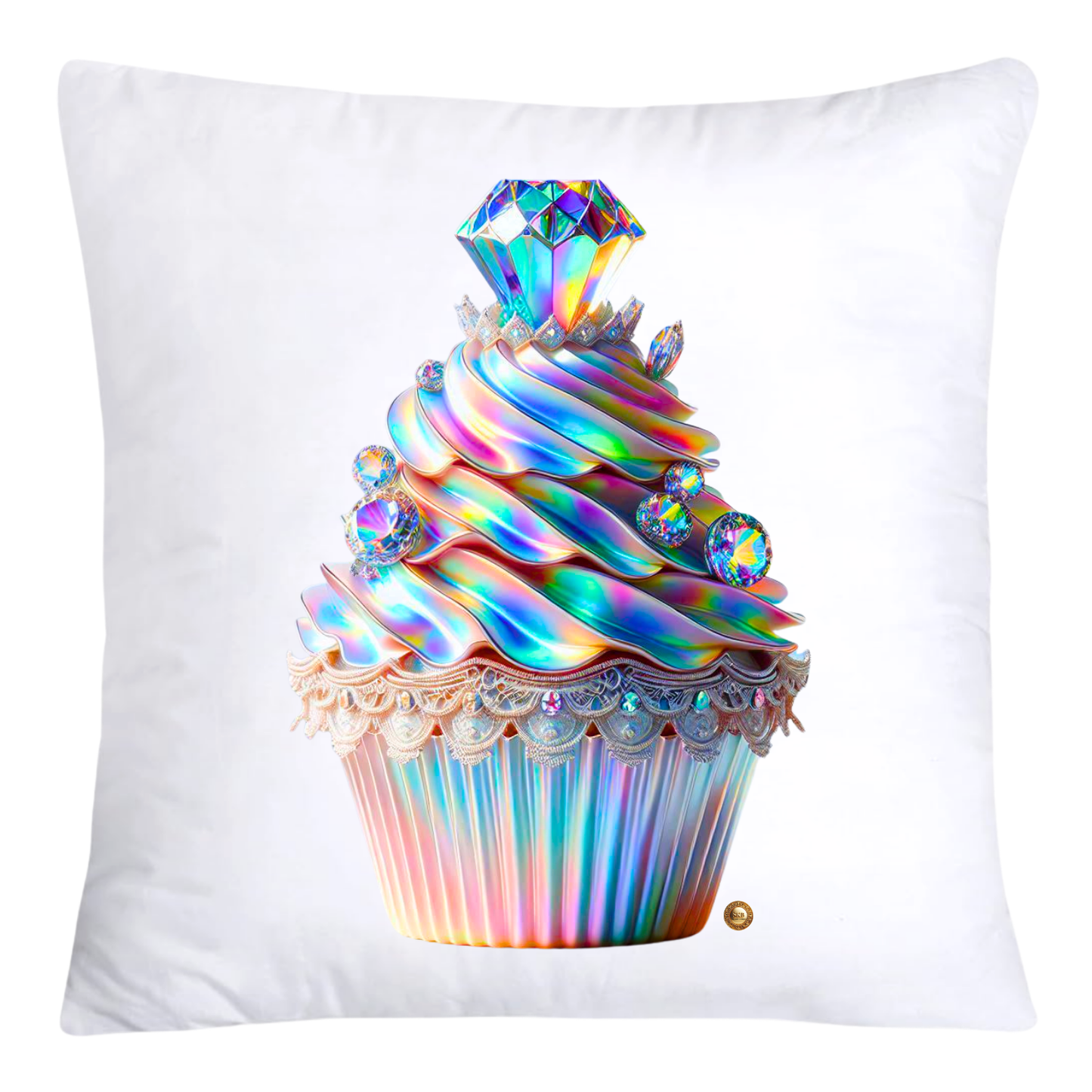 Iridescent Royal Cupcake Pillow Covers 18x18-4037