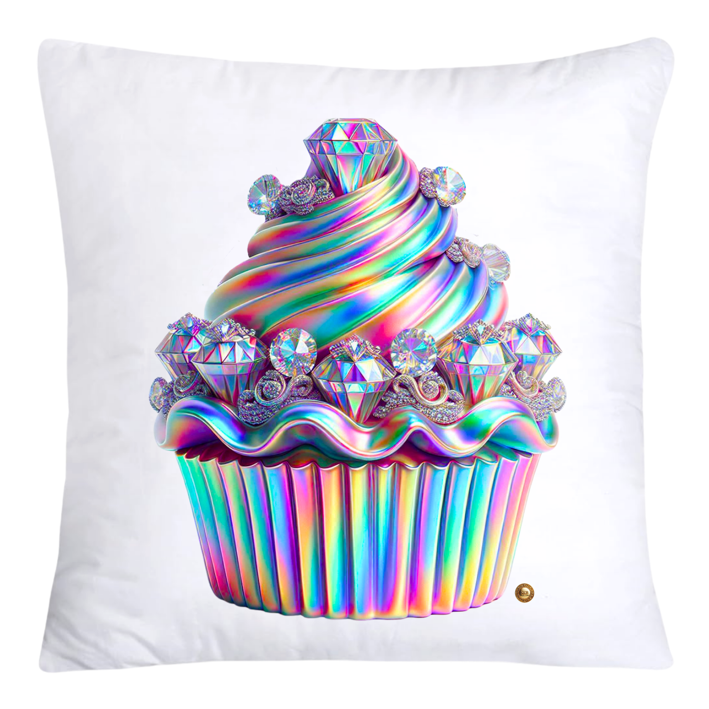 Silver Iridescent Royal Cupcake Pillow Covers 18x18-4637