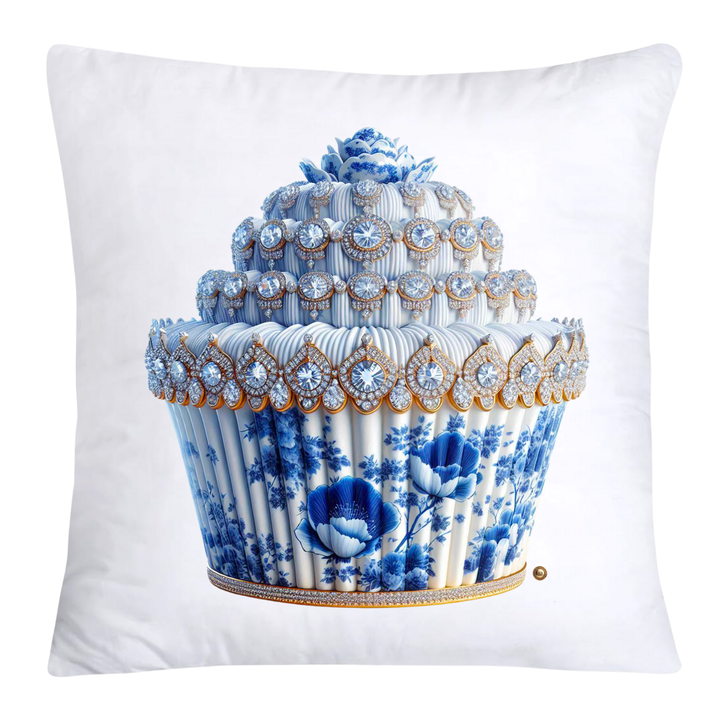 Blue Willow 18x18 Chinoiserie Cupcake Throw Pillow Covers-3802