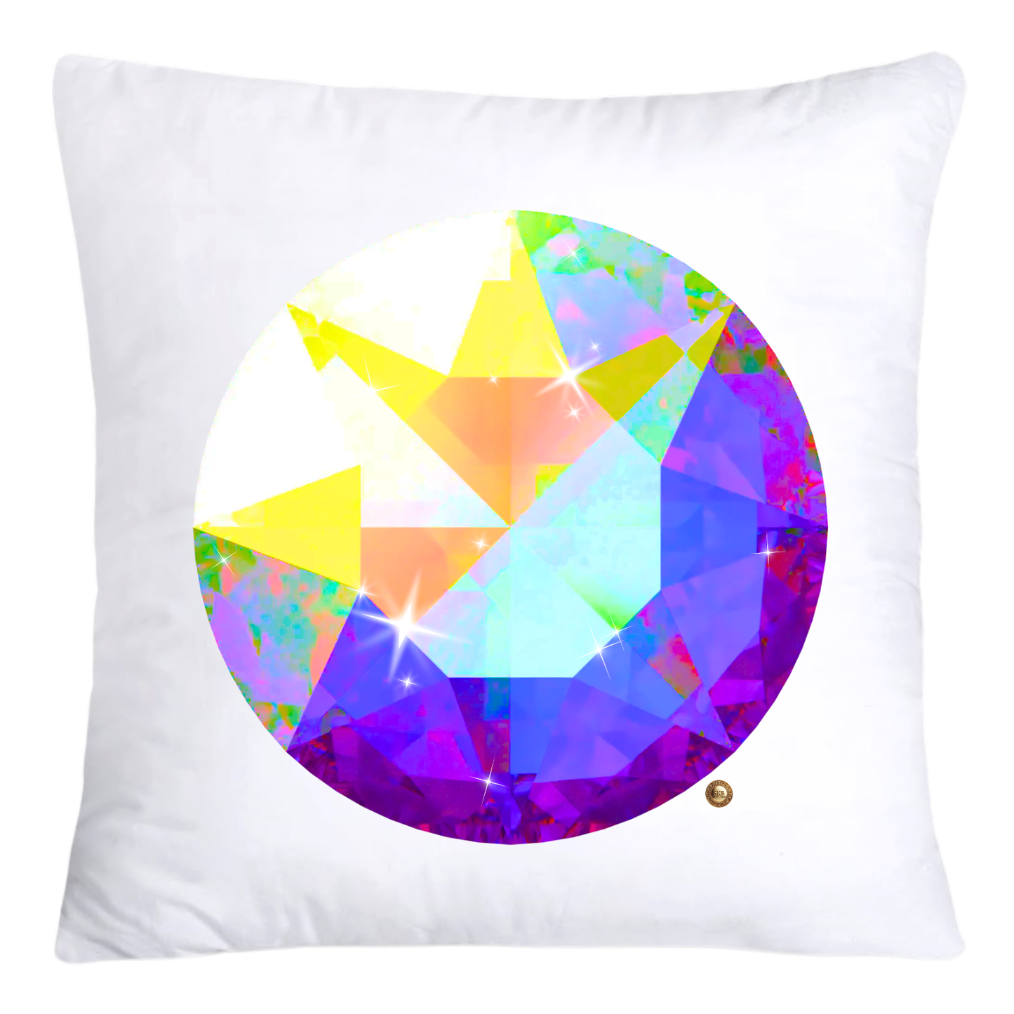 Sparkling Diamonds and Gemstone Pillow Covers 18x18-4715