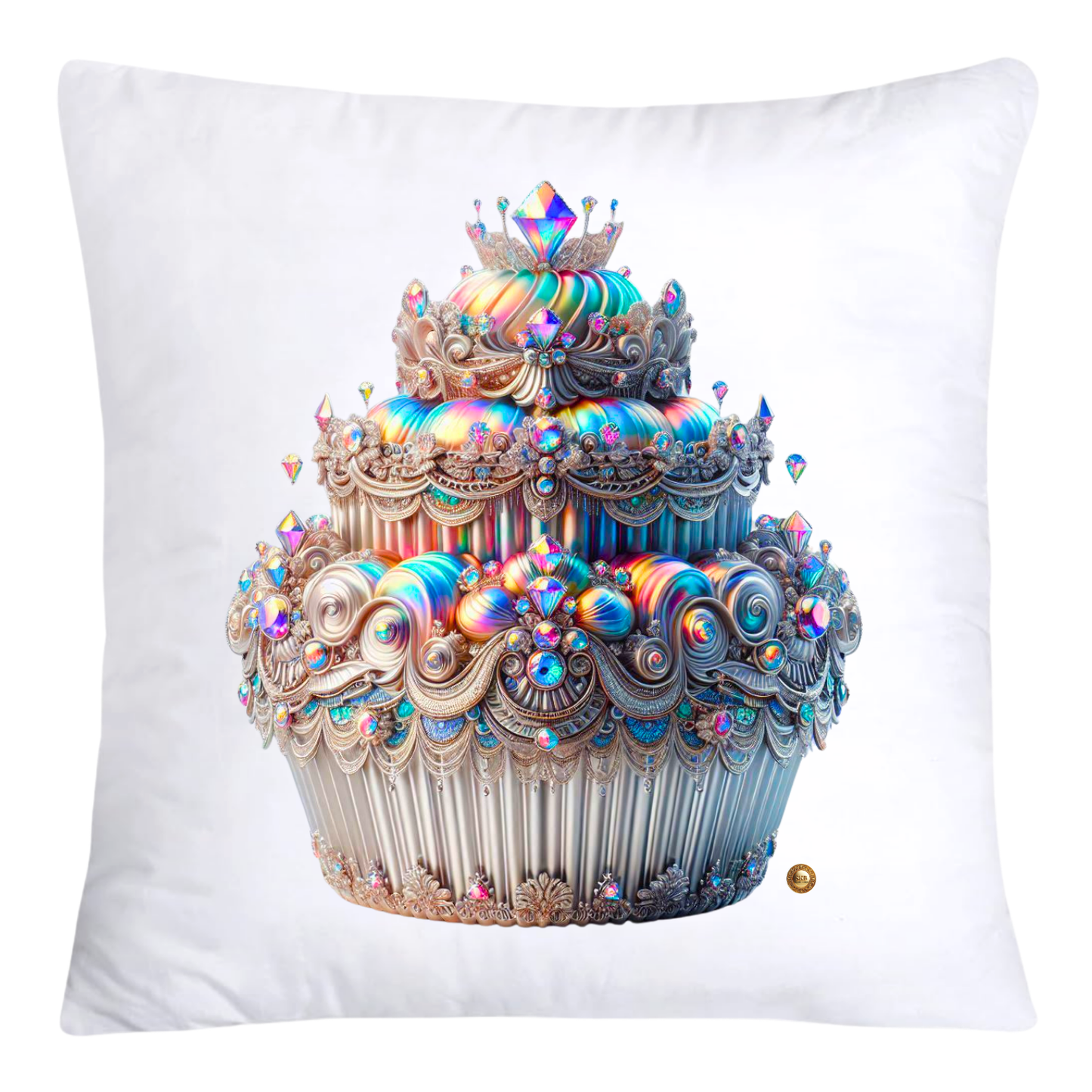 Iridescent Royal Cupcake Pillow Covers 18x18-4033