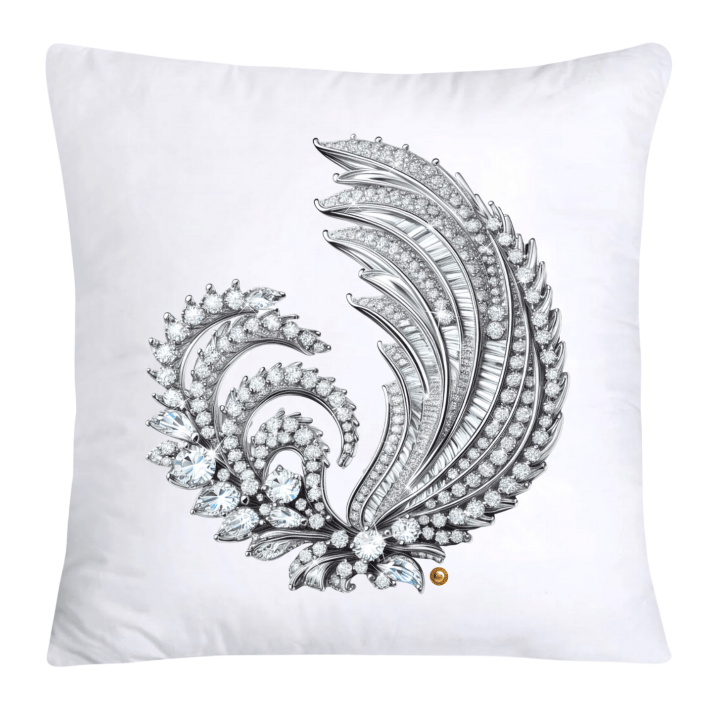 Sparkling Diamond Broach/Pin Pillow Covers-2236