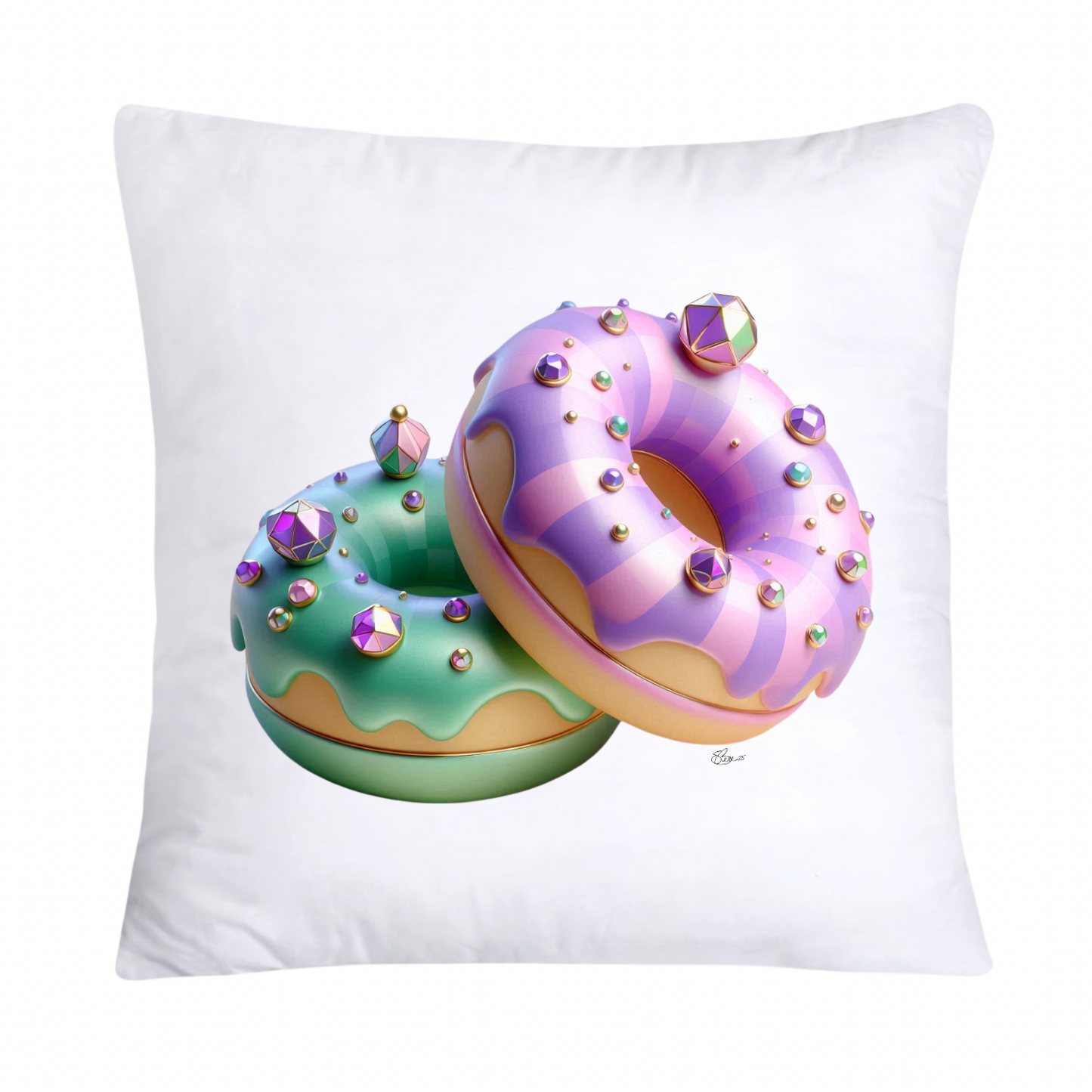 18x18 Pastel Cupcakes Donuts and Candy Pillow Covers-678