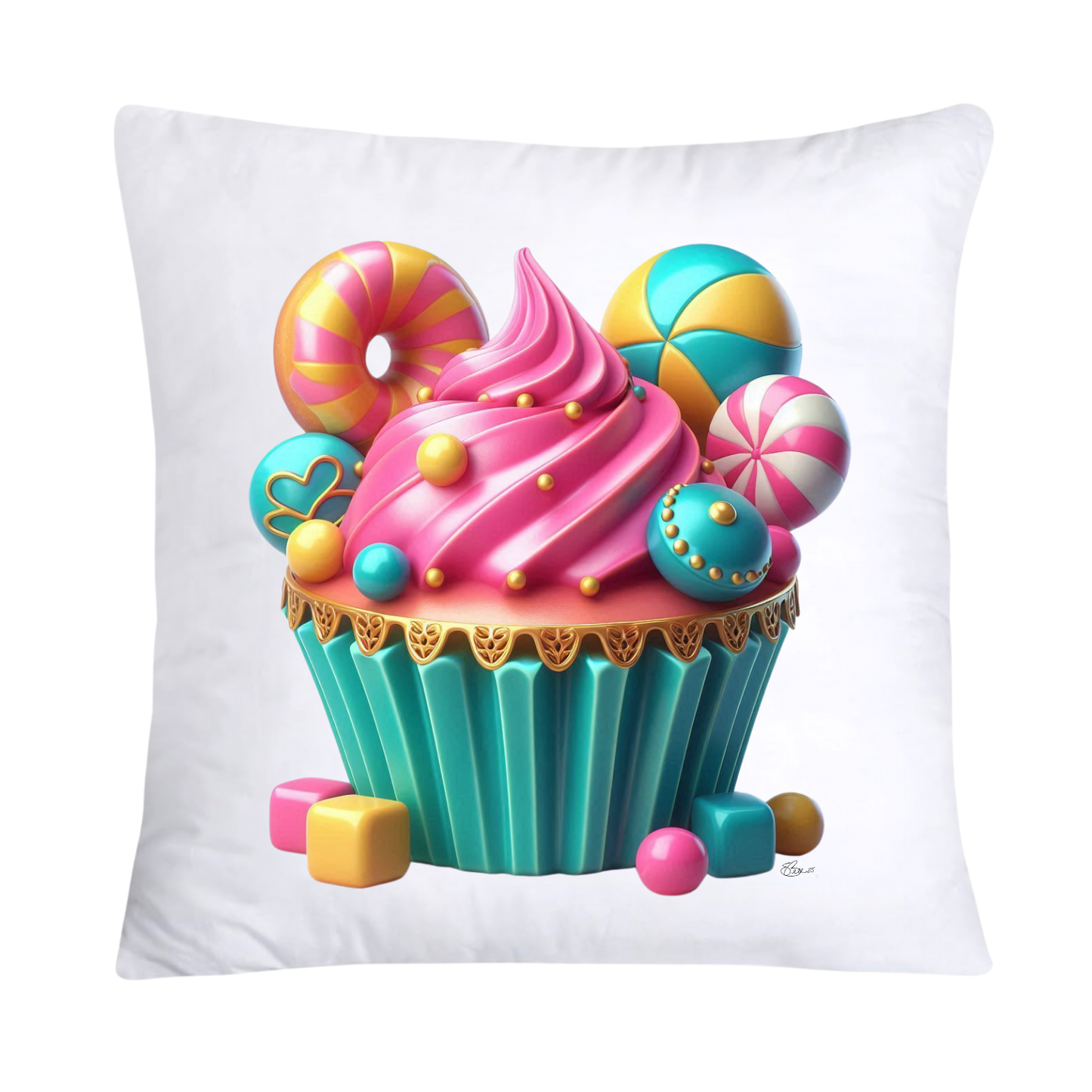 Pastel Cupcake and Candy Pillow Covers-1452