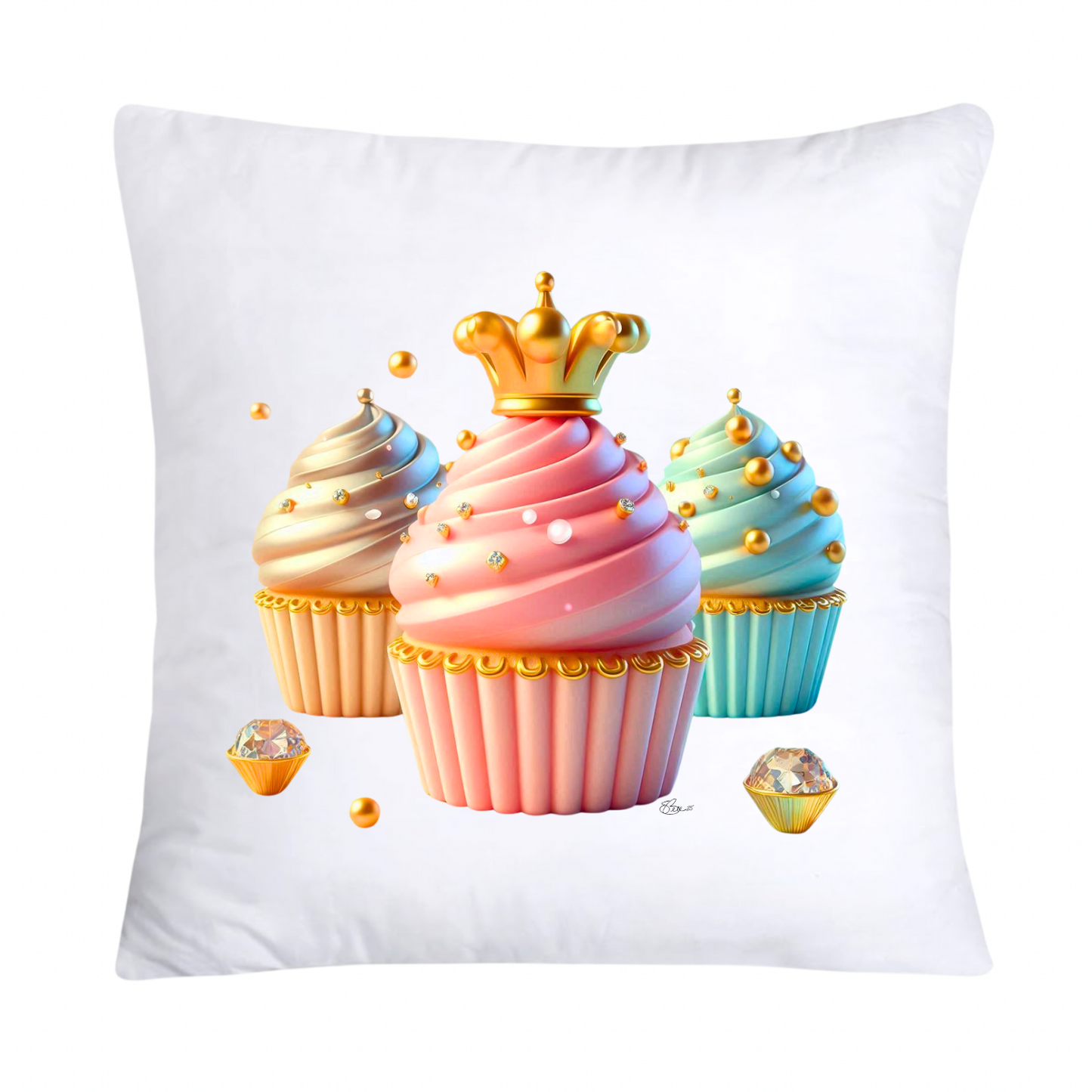 18x18 Pastel Cupcakes Donuts and Candy Pillow Covers-679