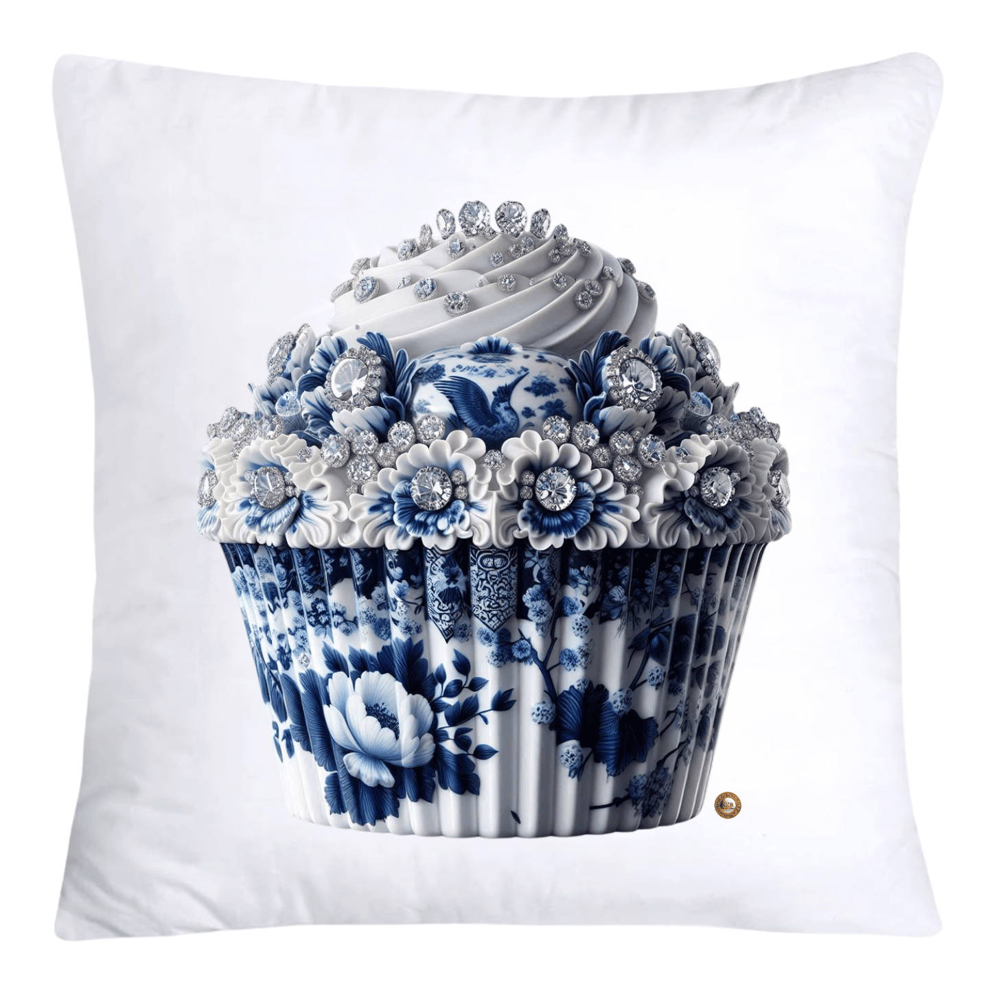 Blue Willow Chinoiserie 18x18 Cupcake Throw Pillow Covers-4135