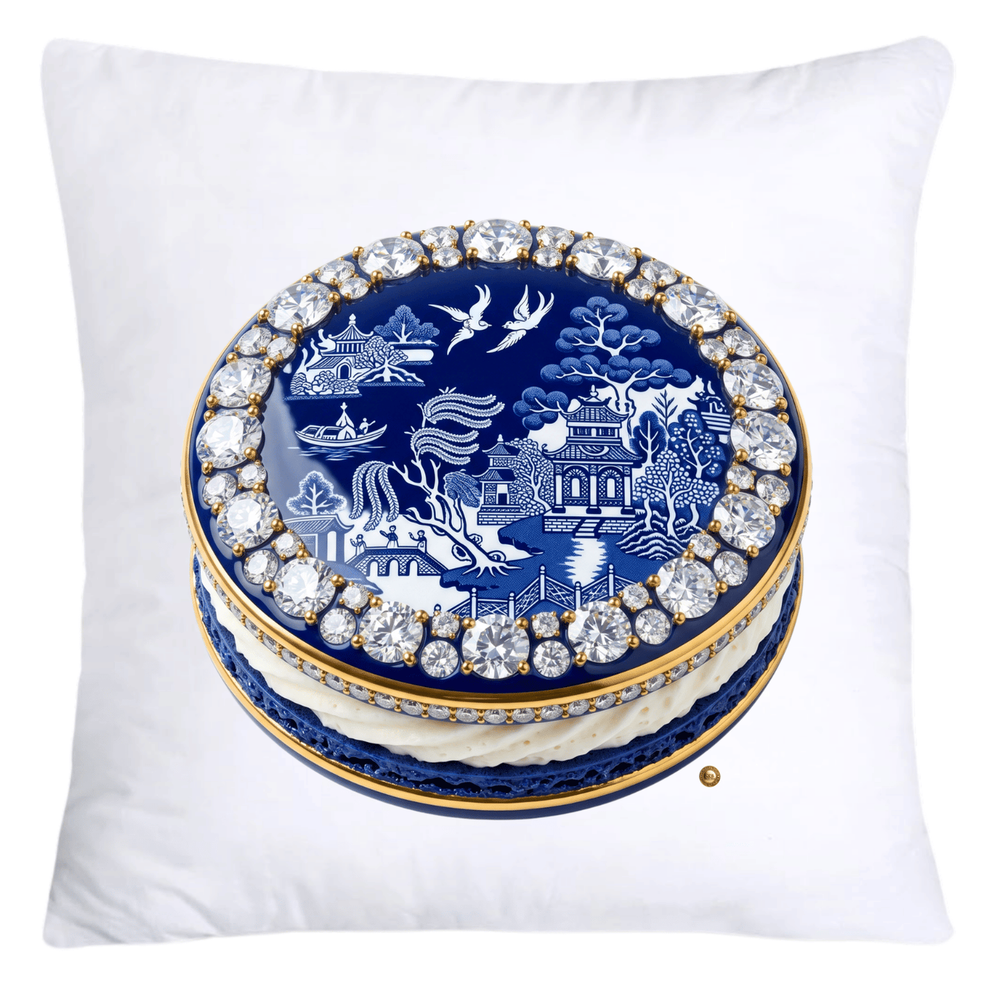 Blue Willow 18x18 Adorable Macaroon Throw Pillow Covers-5840