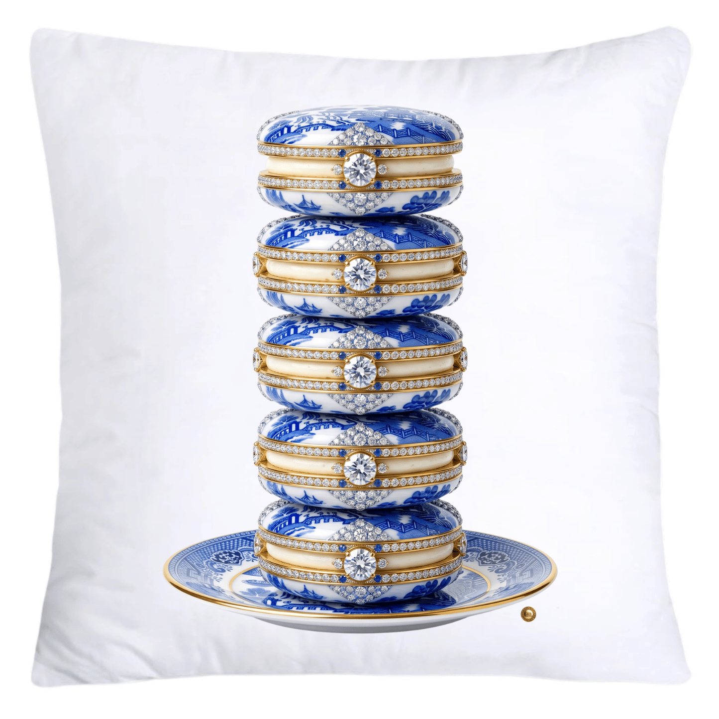 Blue Willow 18x18 Adorable Macaroon Throw Pillow Covers-5841