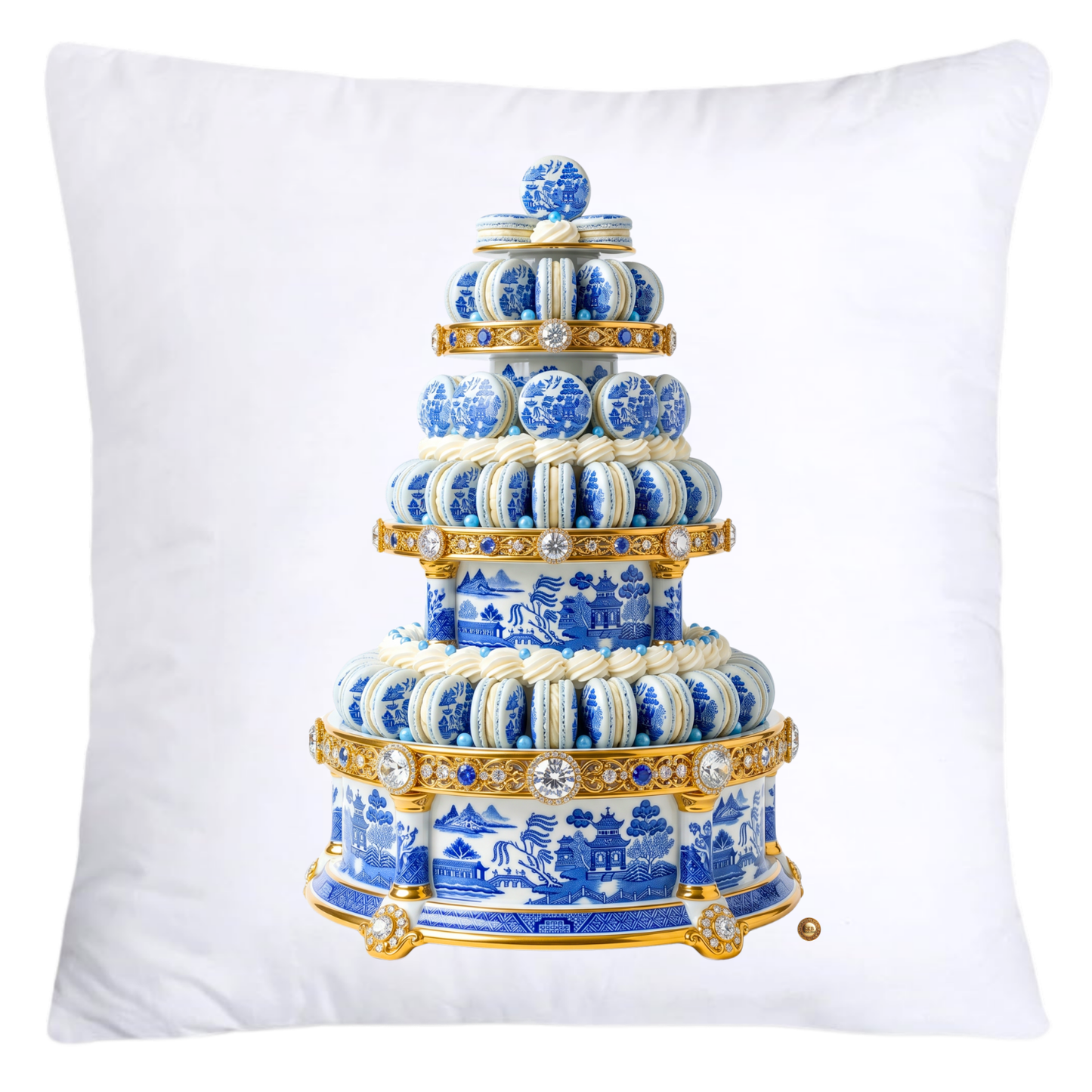 Blue Willow 18x18 Sparkling Macaroon Tree Throw Pillow Covers-5850