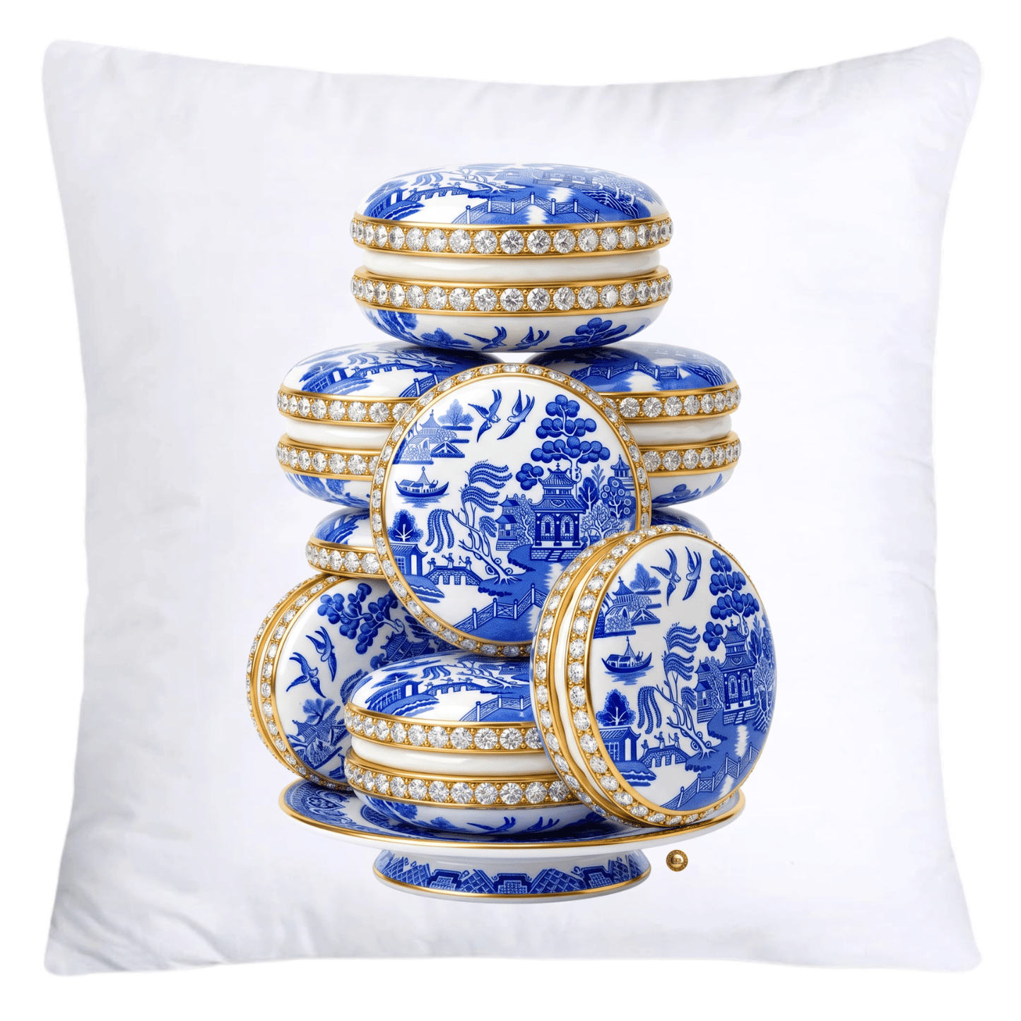 Blue Willow 18x18 Adorable Macaroon Throw Pillow Covers-5838