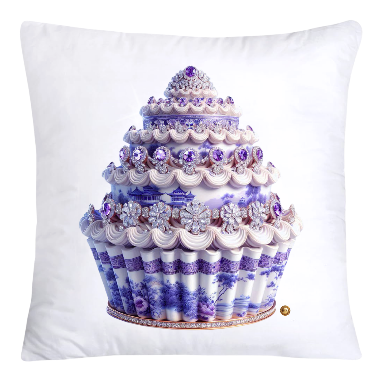 18x18 Purple Willow Whimsical Cupcake Pillow Covers-3983