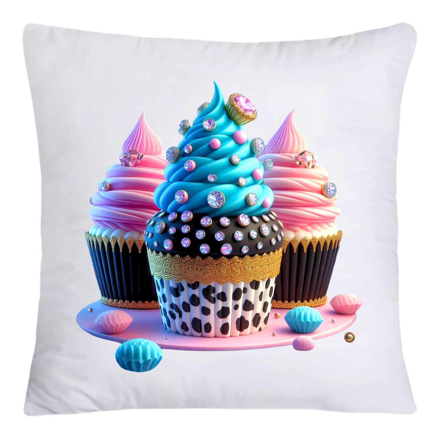 Wild Animal Print Cupcake 18x18 Throw Pillow Covers-4162