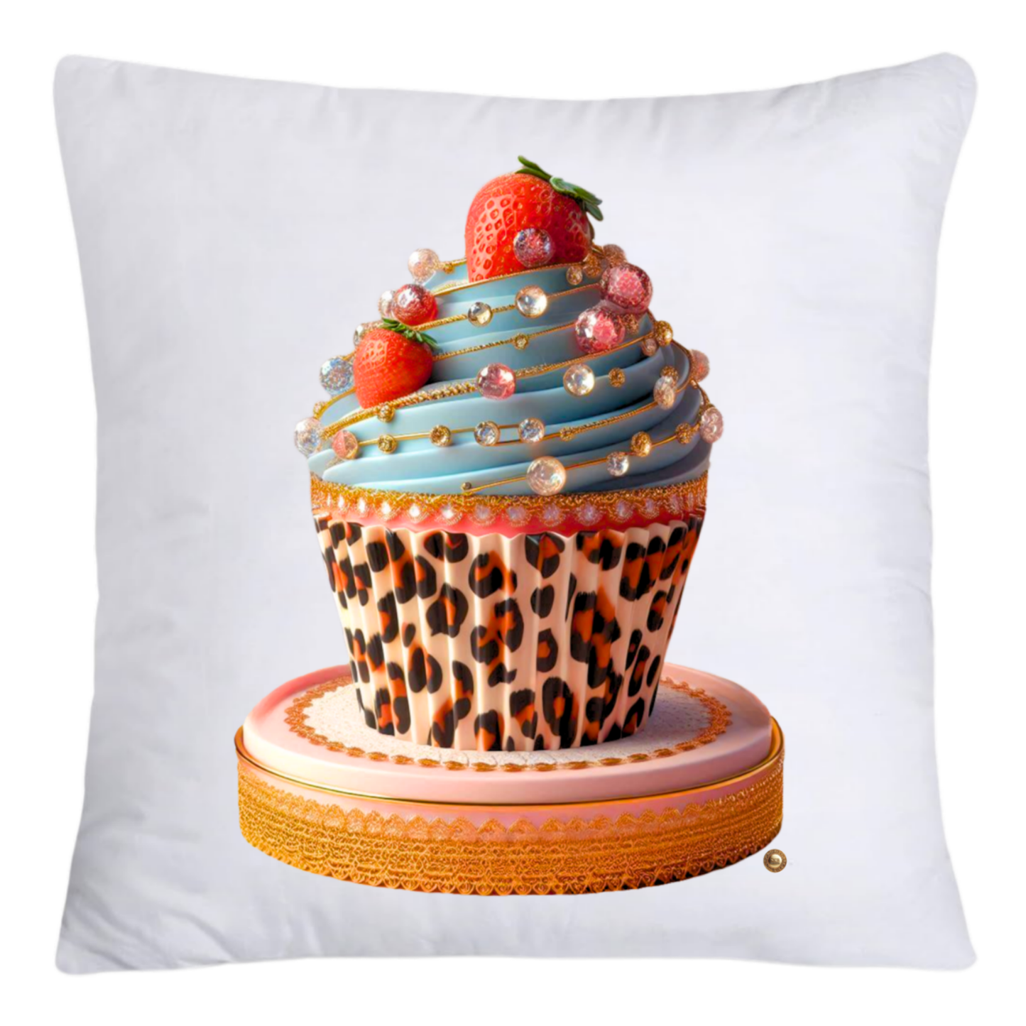 Wild Animal Print Cupcake 18x18 Throw Pillow Covers-4182
