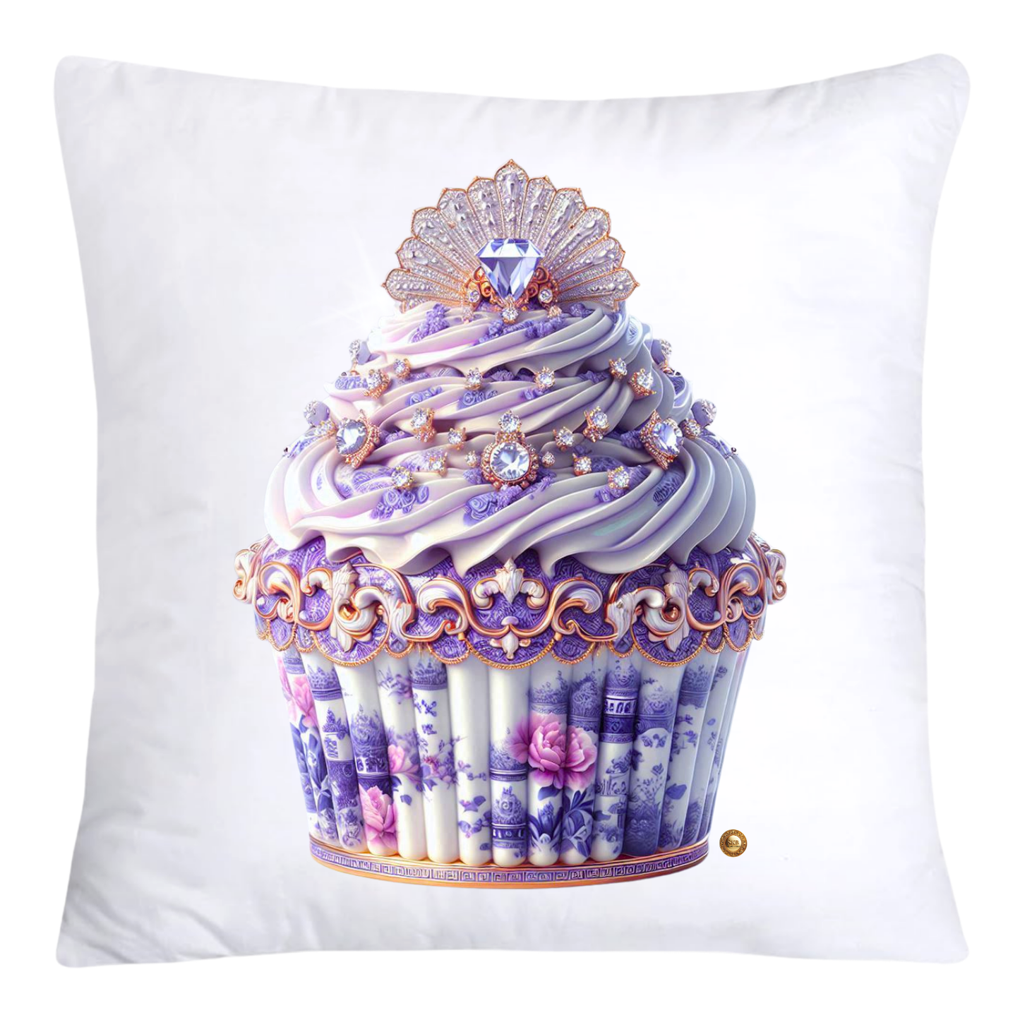 18x18 Purple Willow Whimsical Cupcake Pillow Covers-3986