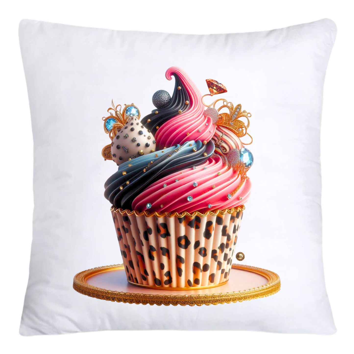 Wild Animal Print Cupcake 18x18 Throw Pillow Covers-4220