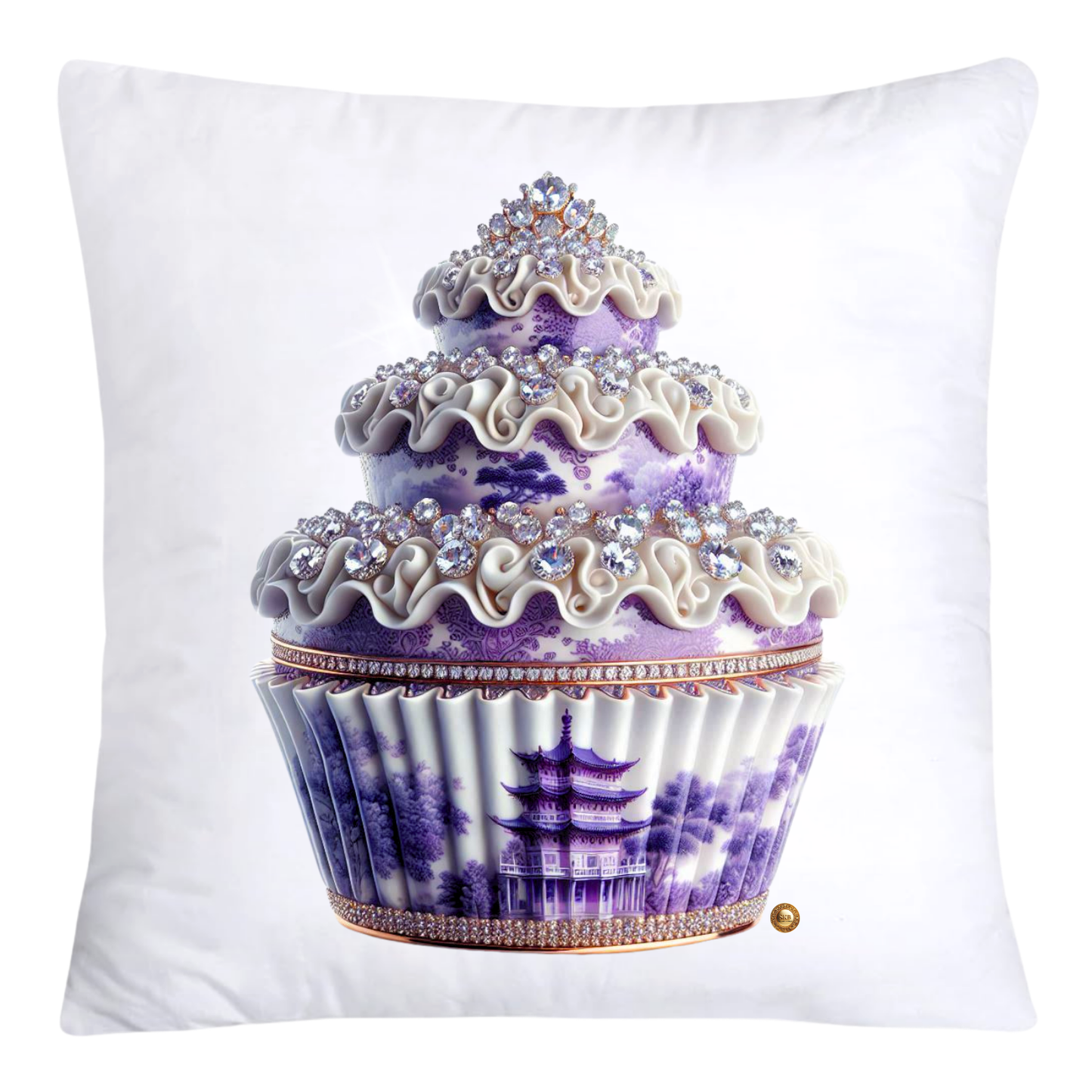18x18 Purple Willow Whimsical Cupcake Pillow Covers-3974