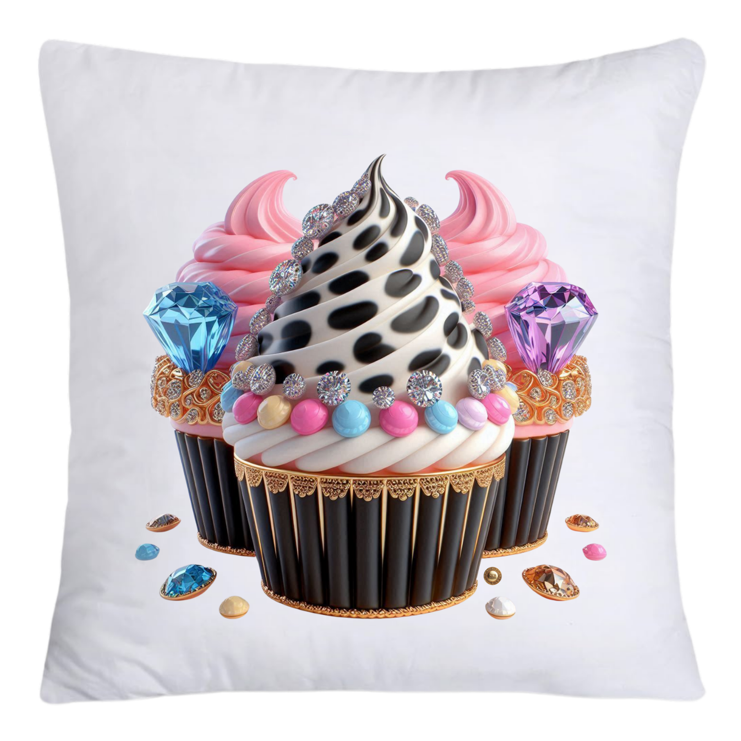 Wild Animal Print Cupcake 18x18 Throw Pillow Covers-4169