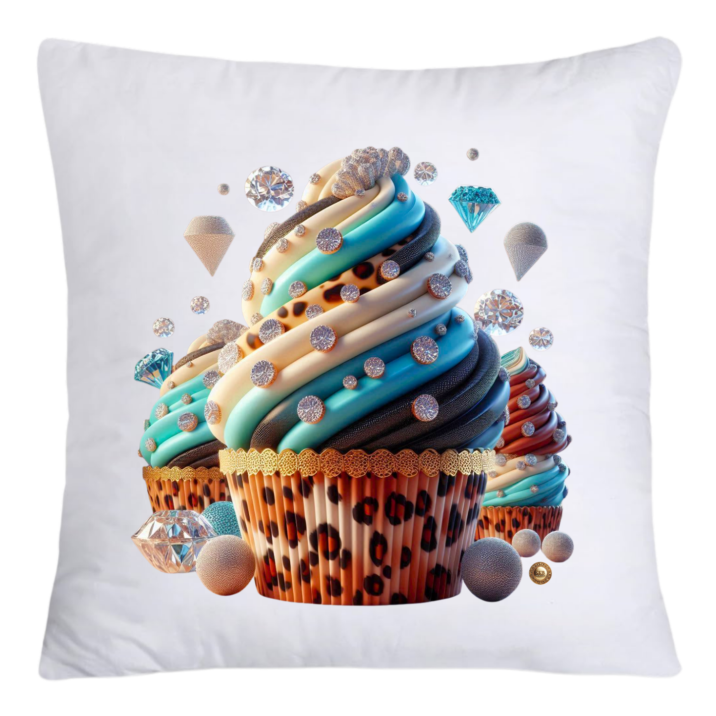 Wild Animal Print Cupcake 18x18 Throw Pillow Covers-4173