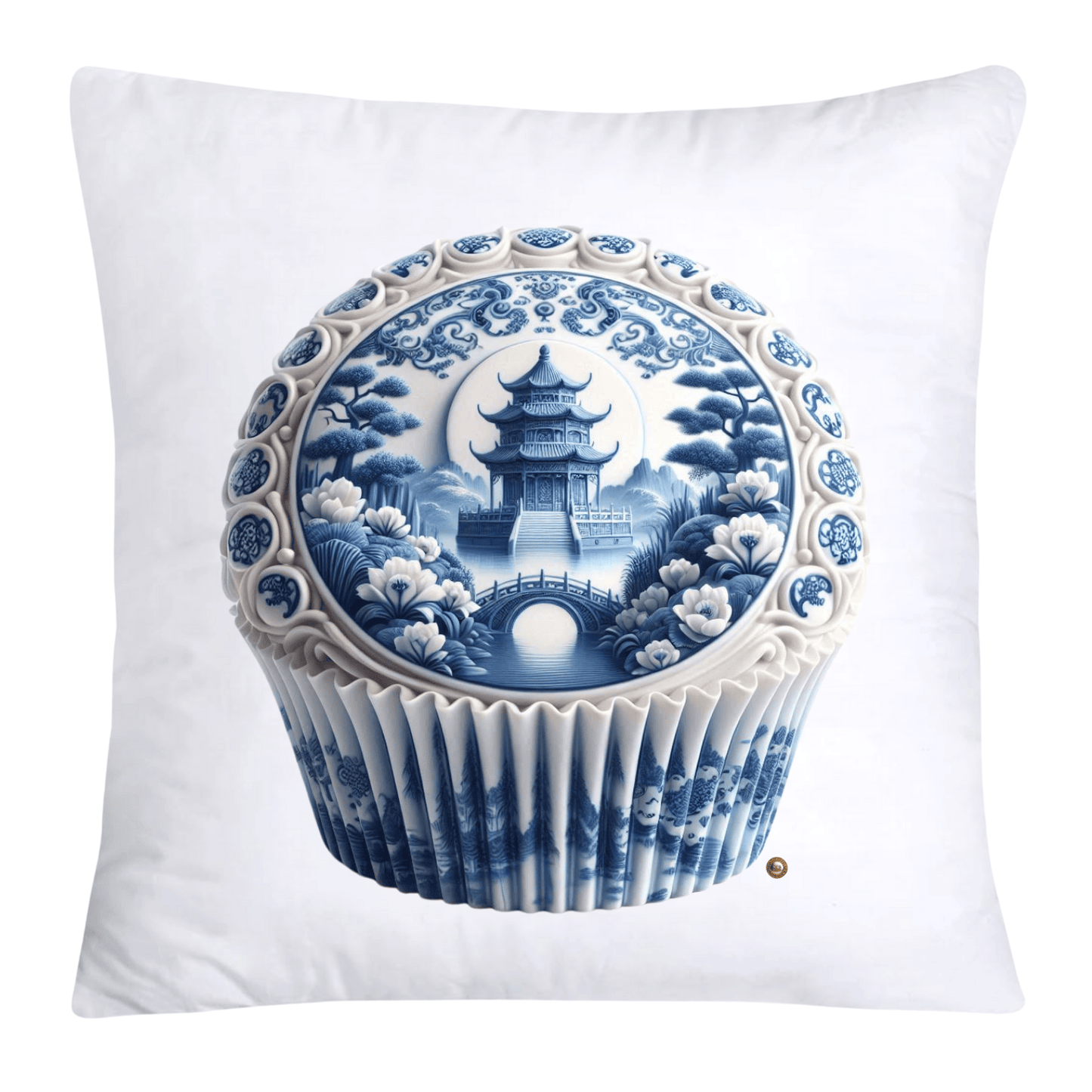 Blue Willow 18x18 Chinoiserie Cupcake Throw Pillow Covers-3781