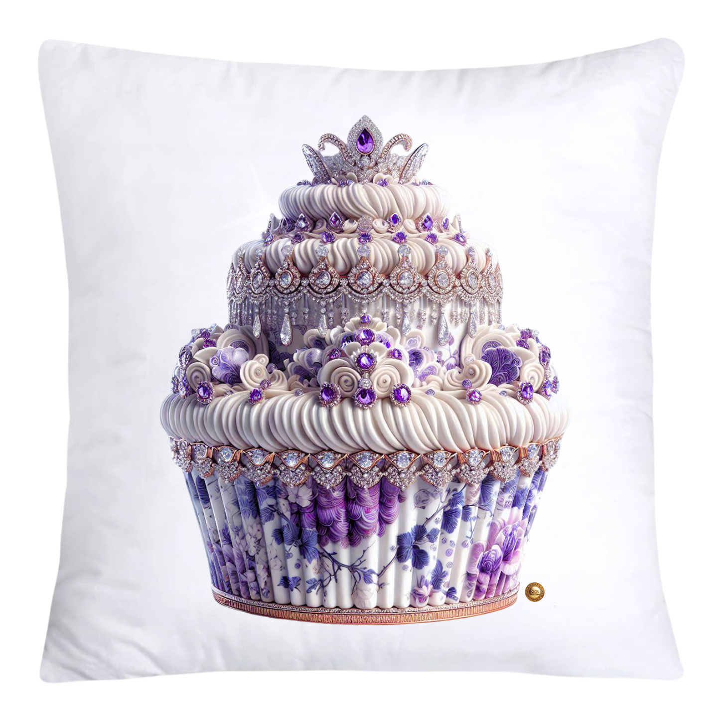 18x18 Purple Willow Whimsical Cupcake Pillow Covers-3976