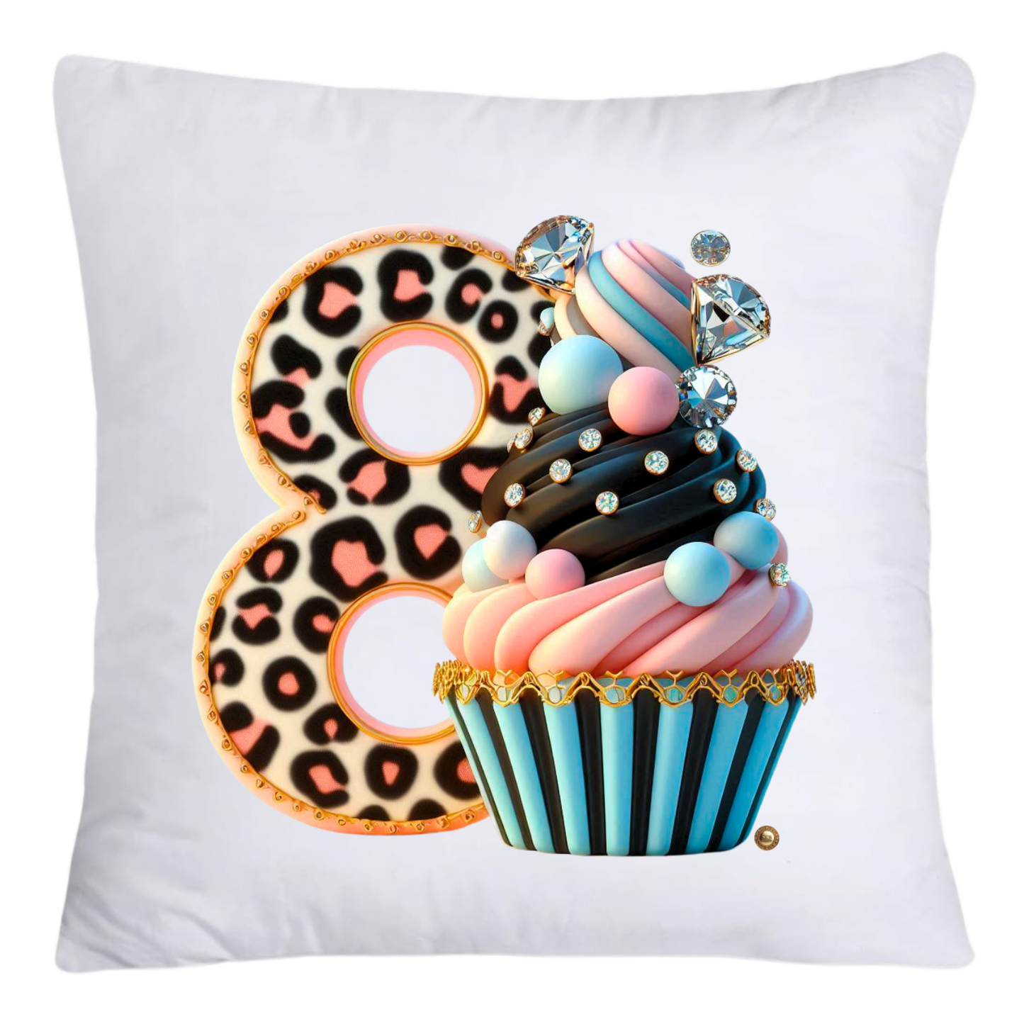 Wild Animal Print Cupcake 18x18 Throw Pillow Covers-4154