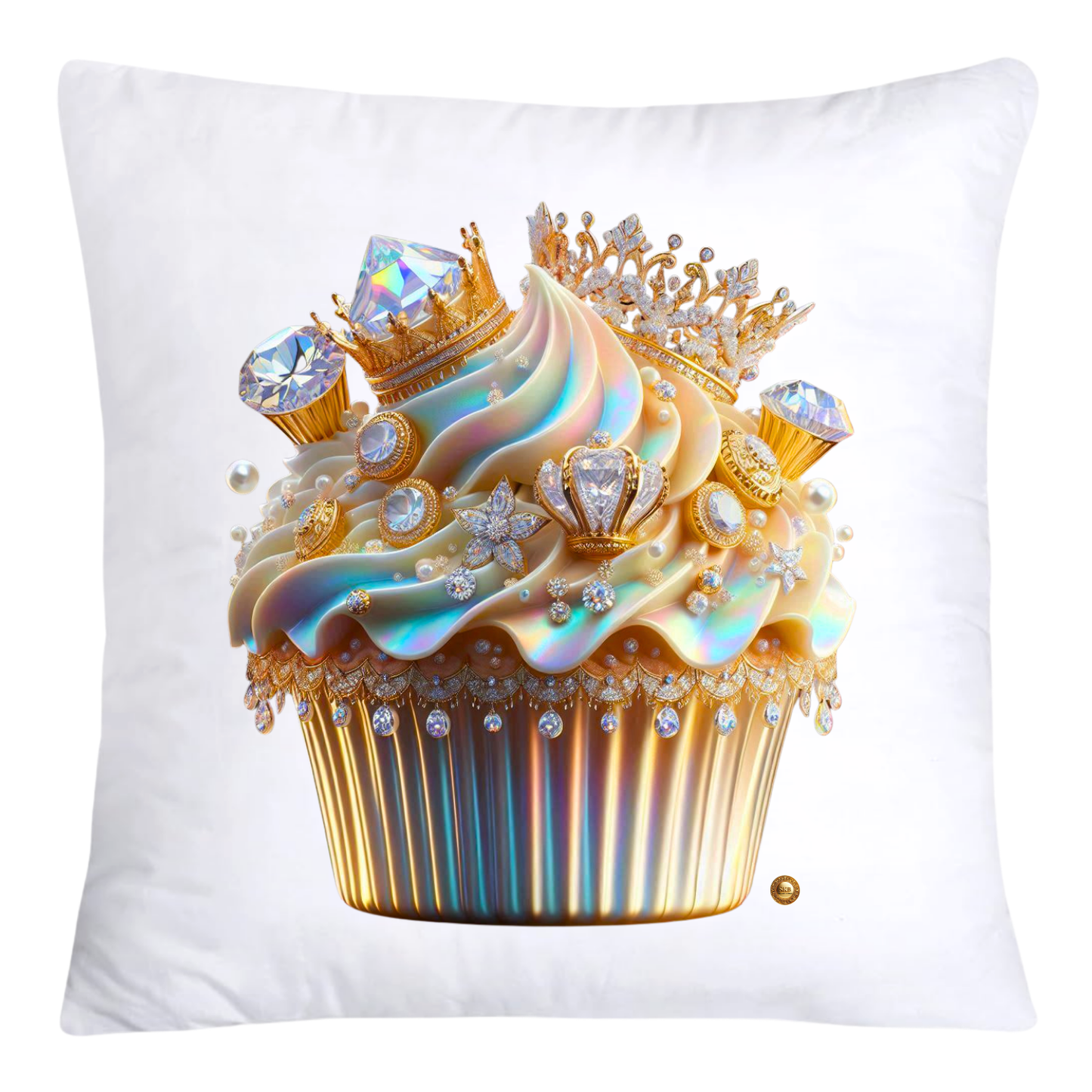 Gold Iridescent Royal Cupcake Pillow Covers 18x18-4611