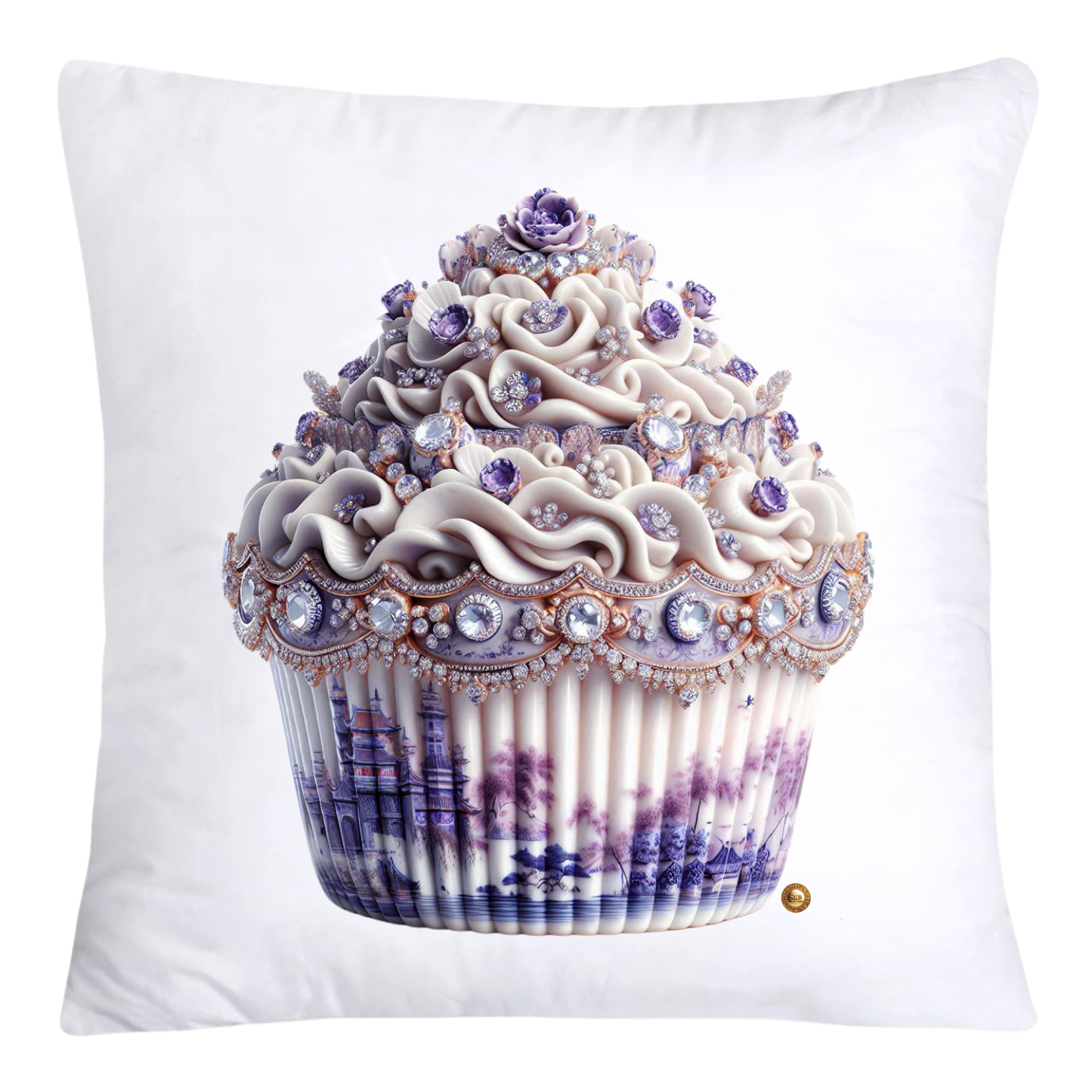 18x18 Purple Willow Whimsical Cupcake Pillow Covers-3985