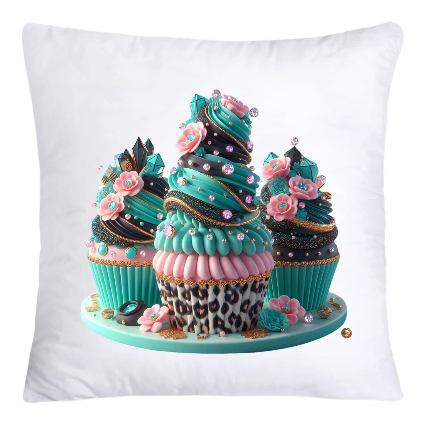 Wild Animal Print Cupcake 18x18 Throw Pillow Covers-4201