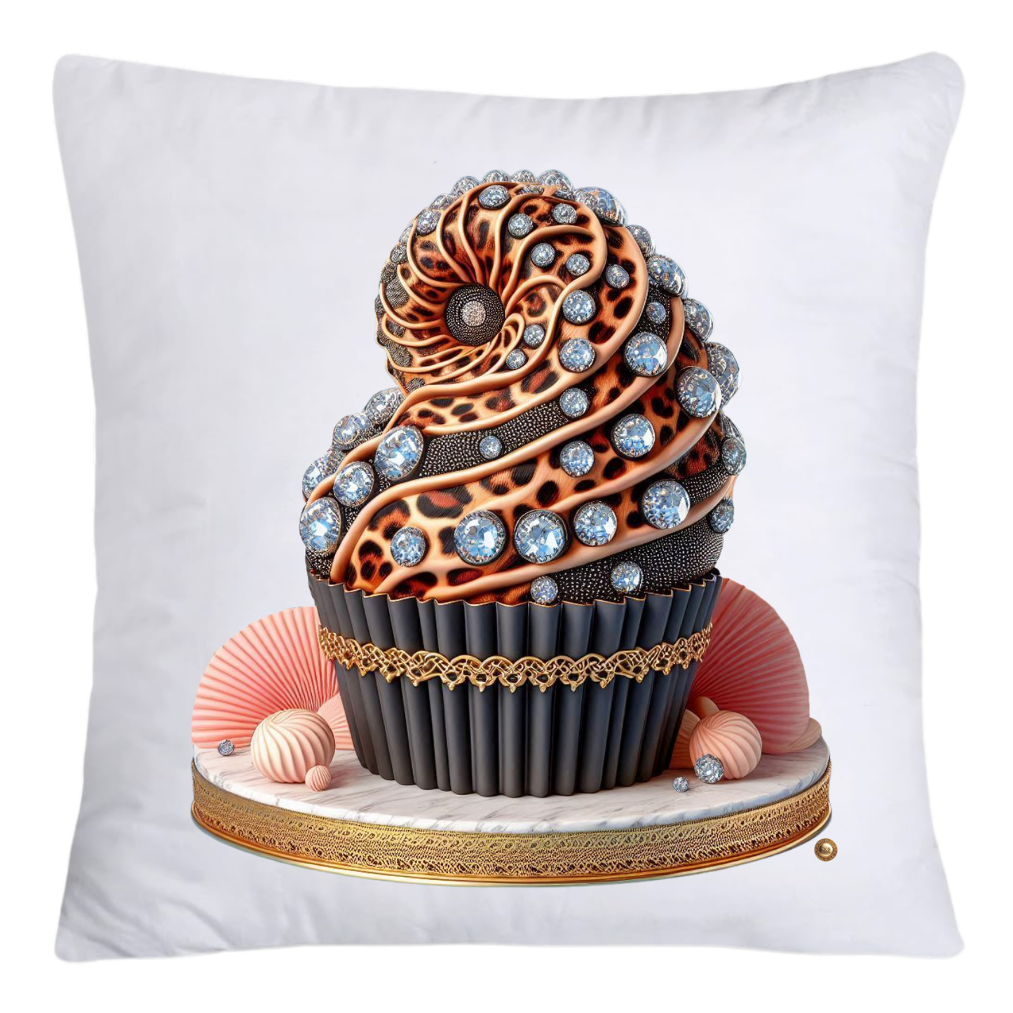 Wild Animal Print Cupcake 18x18 Throw Pillow Covers-4185