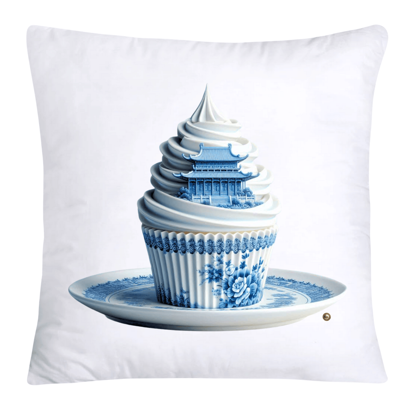 Blue Willow 18x18 Chinoiserie Cupcake Throw Pillow Covers-3788
