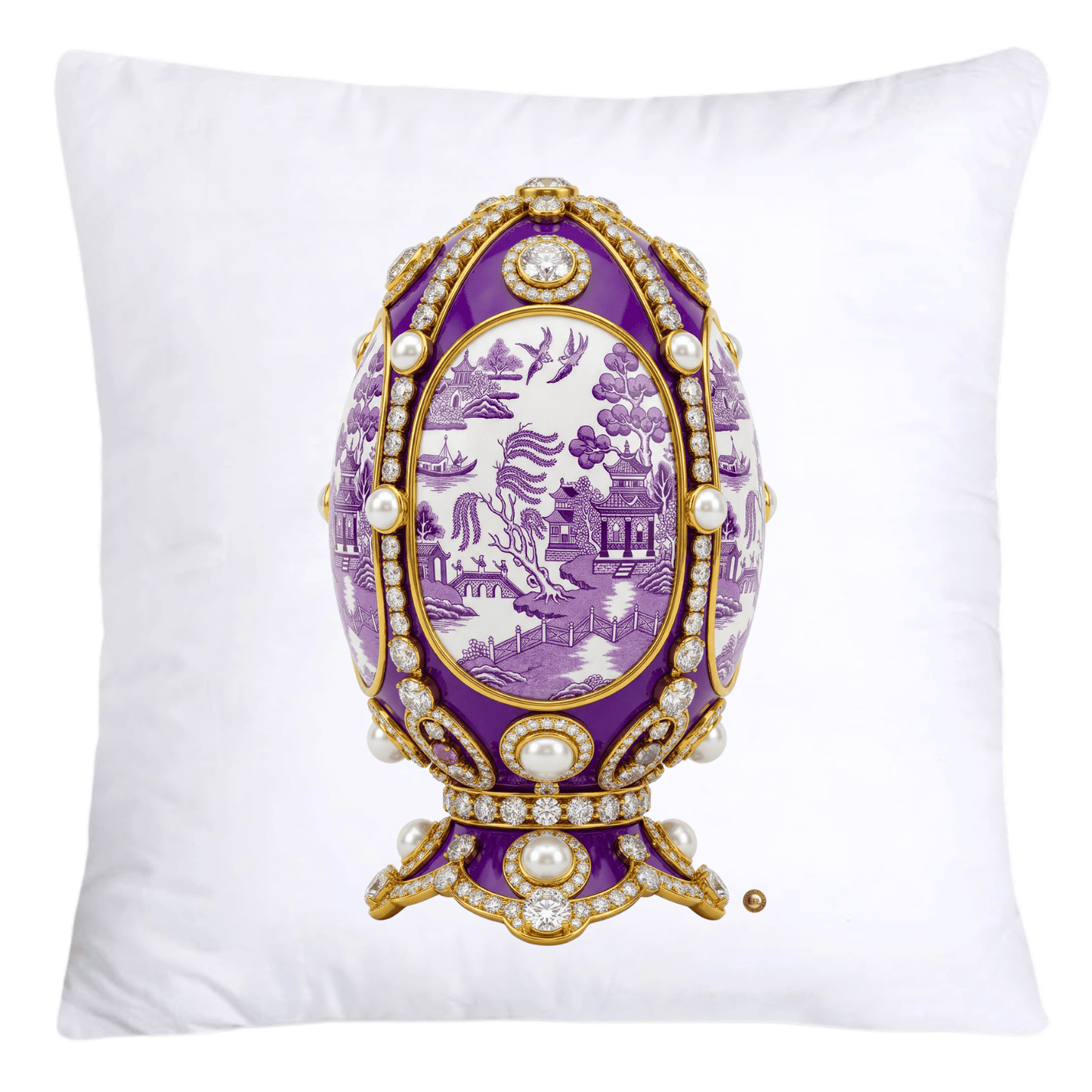 Purple Willow Egg Pillow Covers 18x18-4488