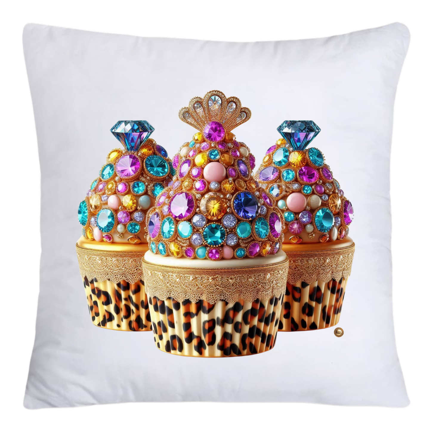 Wild Animal Print Cupcake 18x18 Throw Pillow Covers-4205