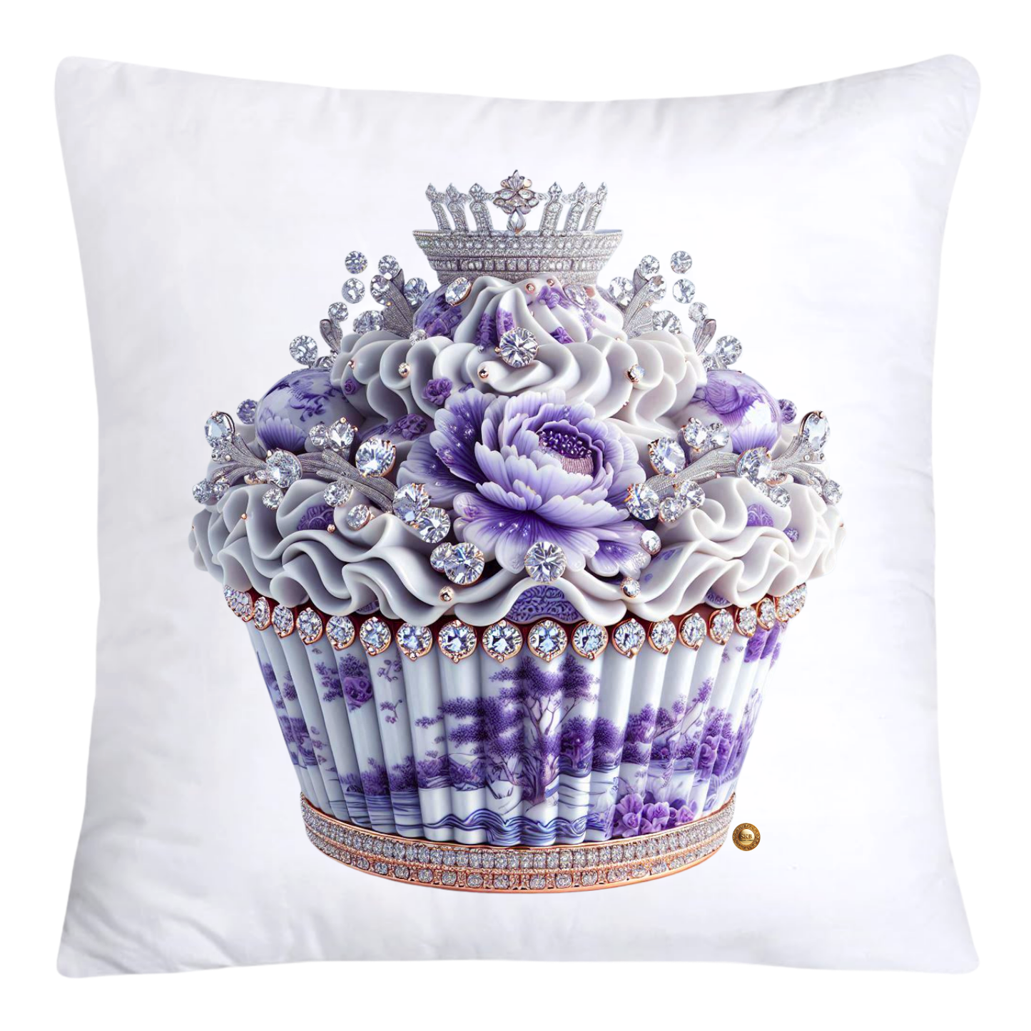 18x18 Purple Willow Whimsical Cupcake Pillow Covers-3990