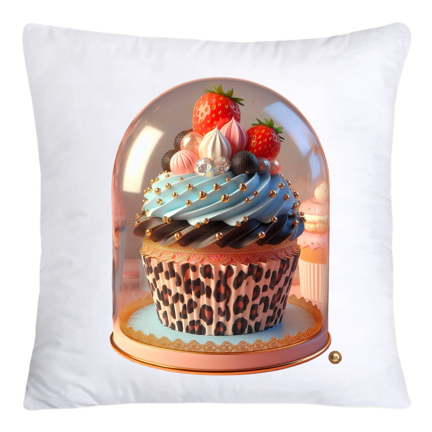 Wild Animal Print Cupcake 18x18 Throw Pillow Covers-4217