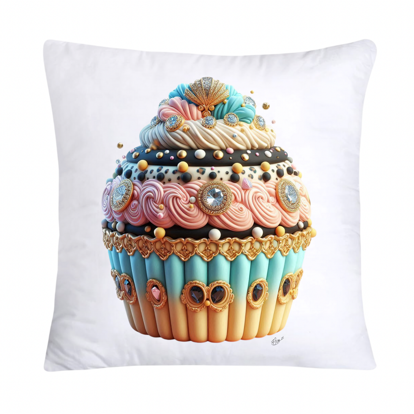Wild Animal Print Cupcake Throw Pillow Covers 18x18-394