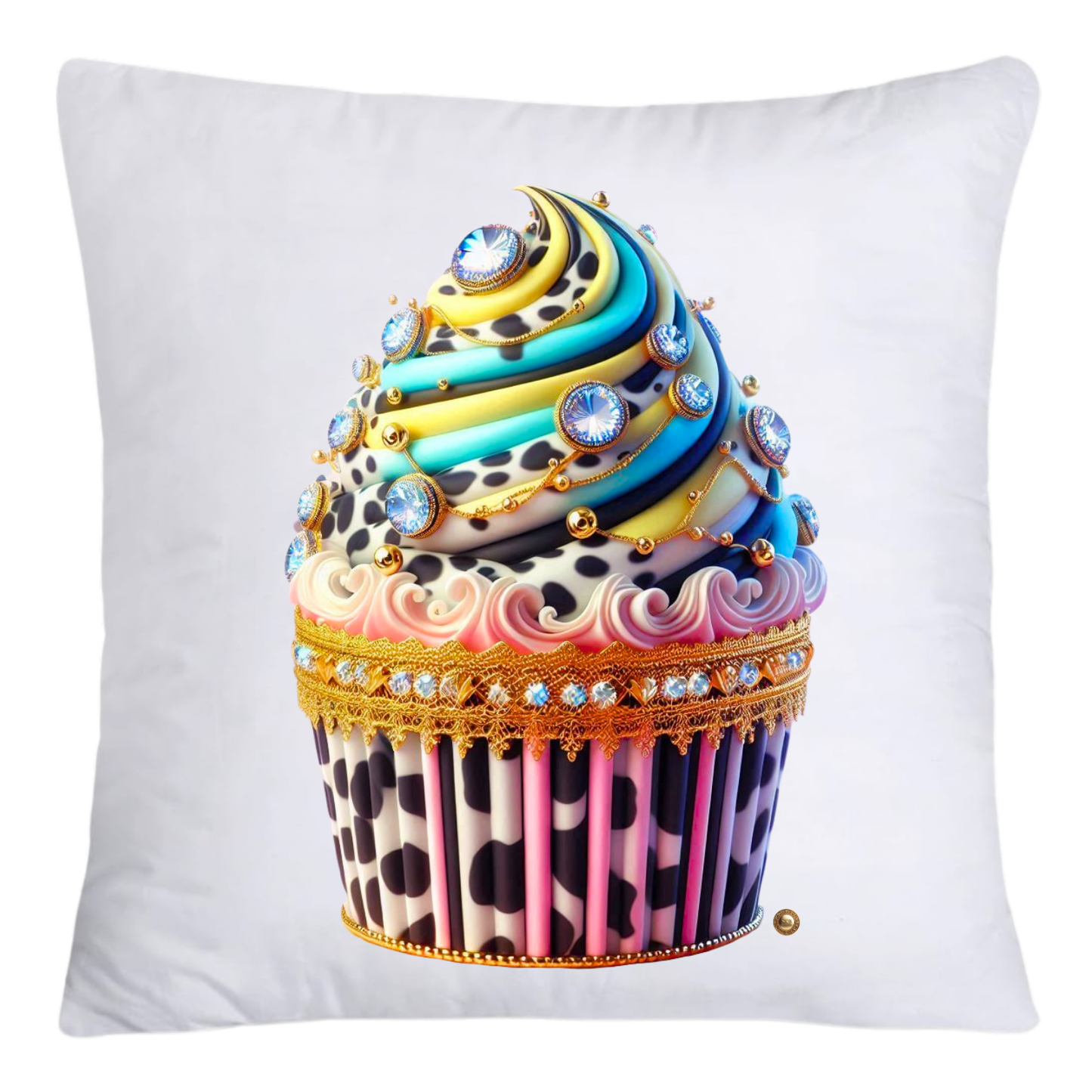 Wild Animal Print Cupcake 18x18 Throw Pillow Covers-4160