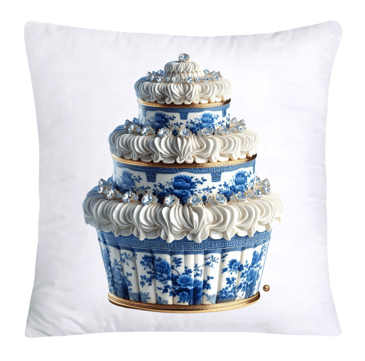 Blue Willow 18x18 Chinoiserie Cupcake Throw Pillow Covers-3863