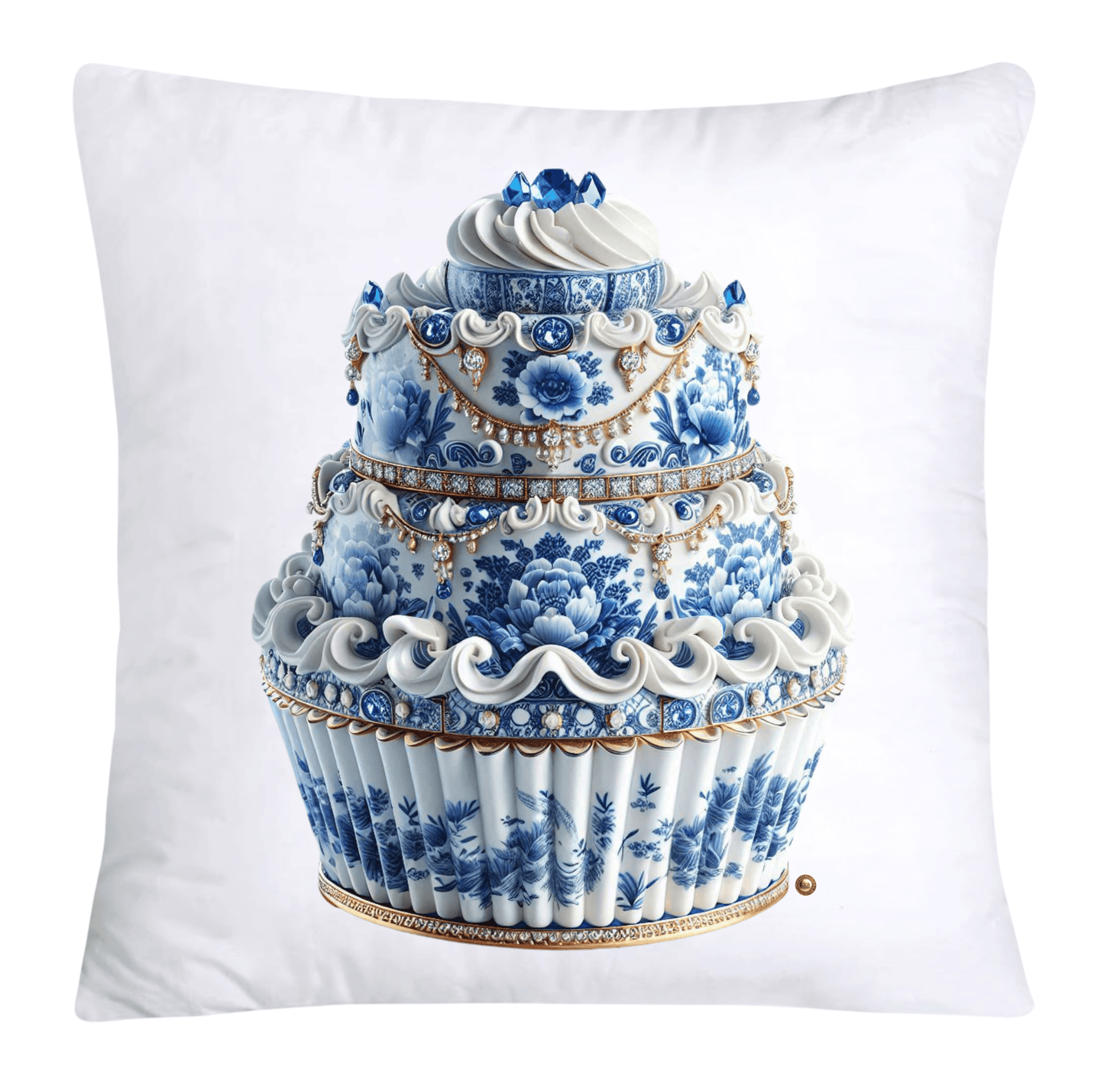 Blue Willow 18x18 Chinoiserie Cupcake Throw Pillow Covers-3892