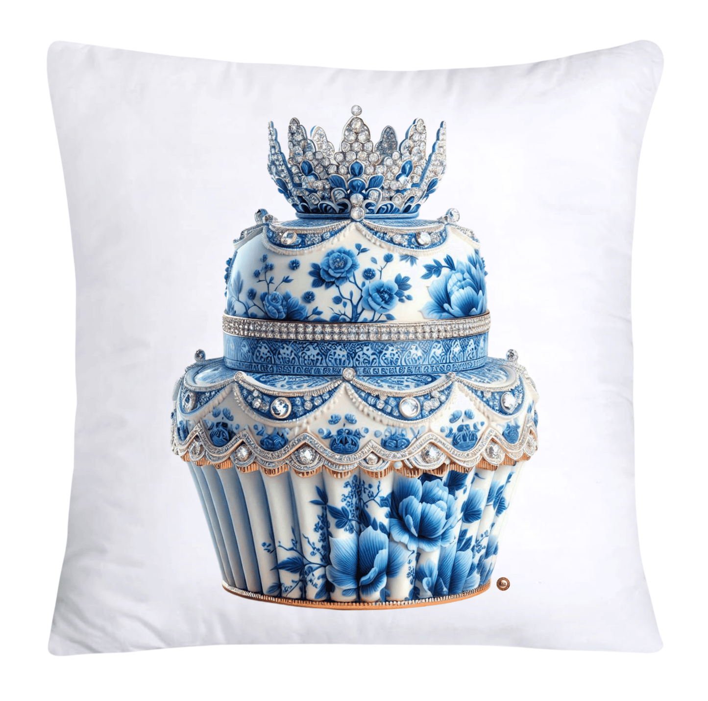 Blue Willow 18x18 Chinoiserie Cupcake Throw Pillow Covers-3877
