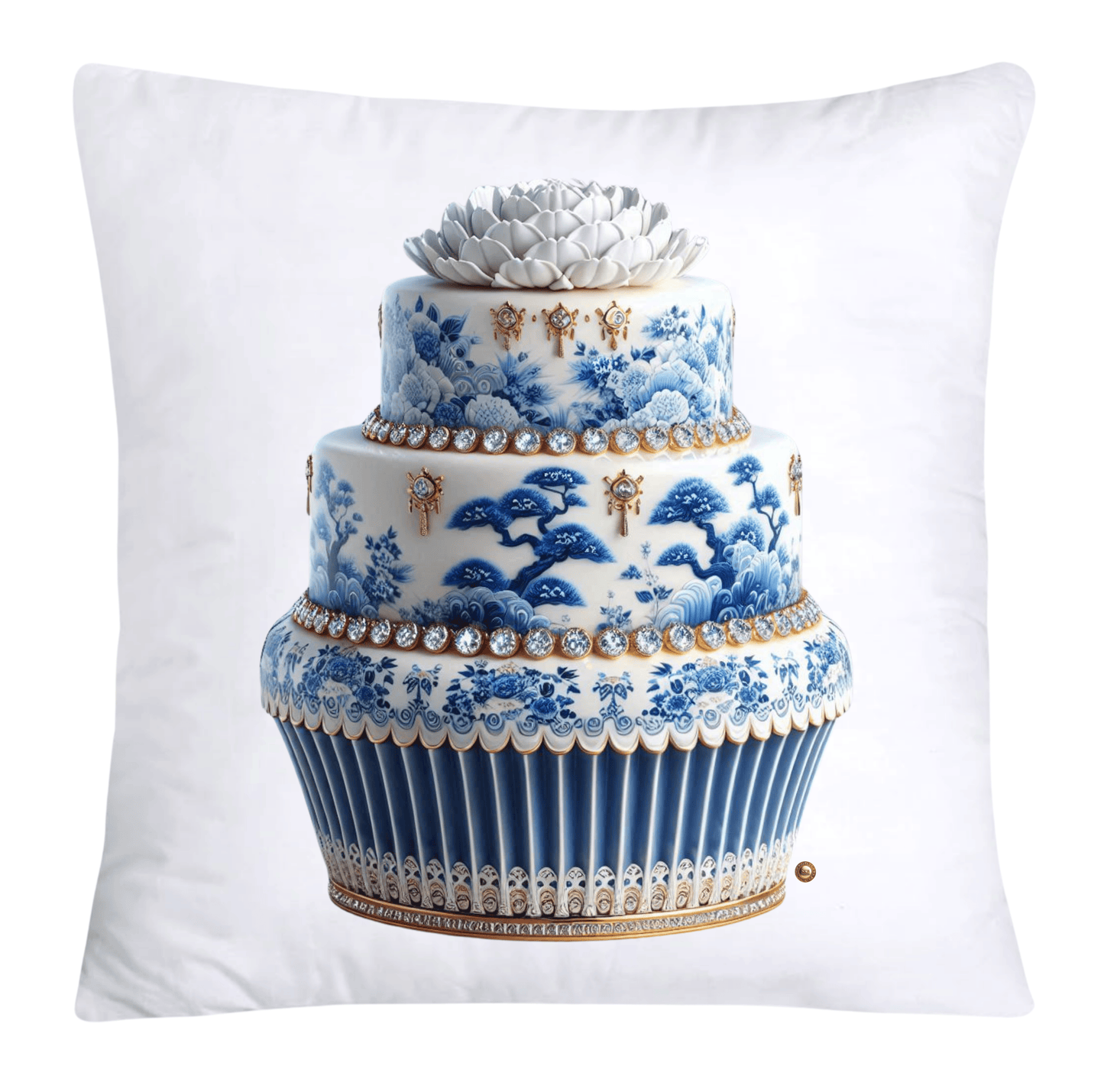 Blue Willow 18x18 Chinoiserie Cupcake Throw Pillow Covers-3889