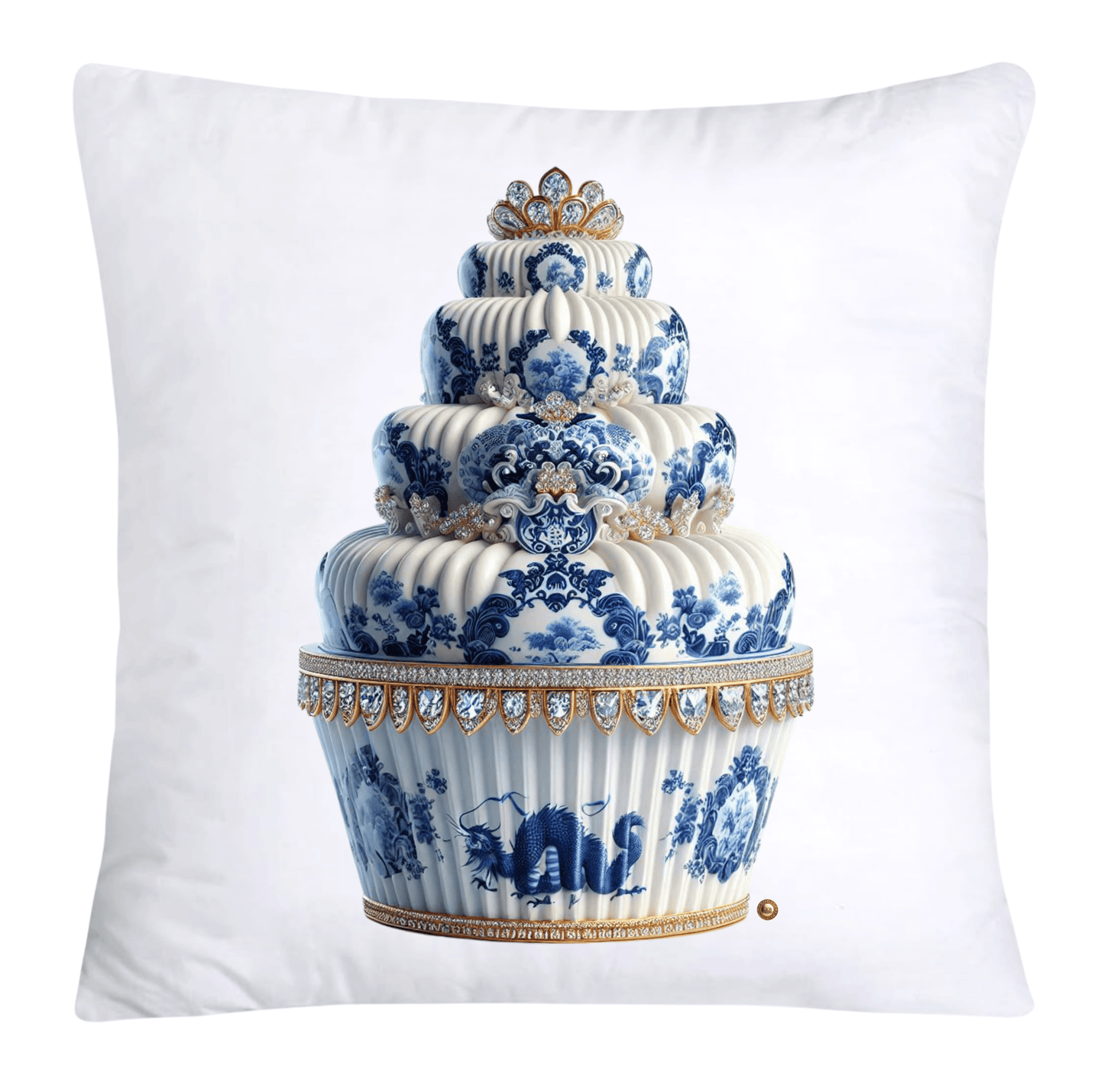 Blue Willow 18x18 Chinoiserie Cupcake Throw Pillow Covers-3869