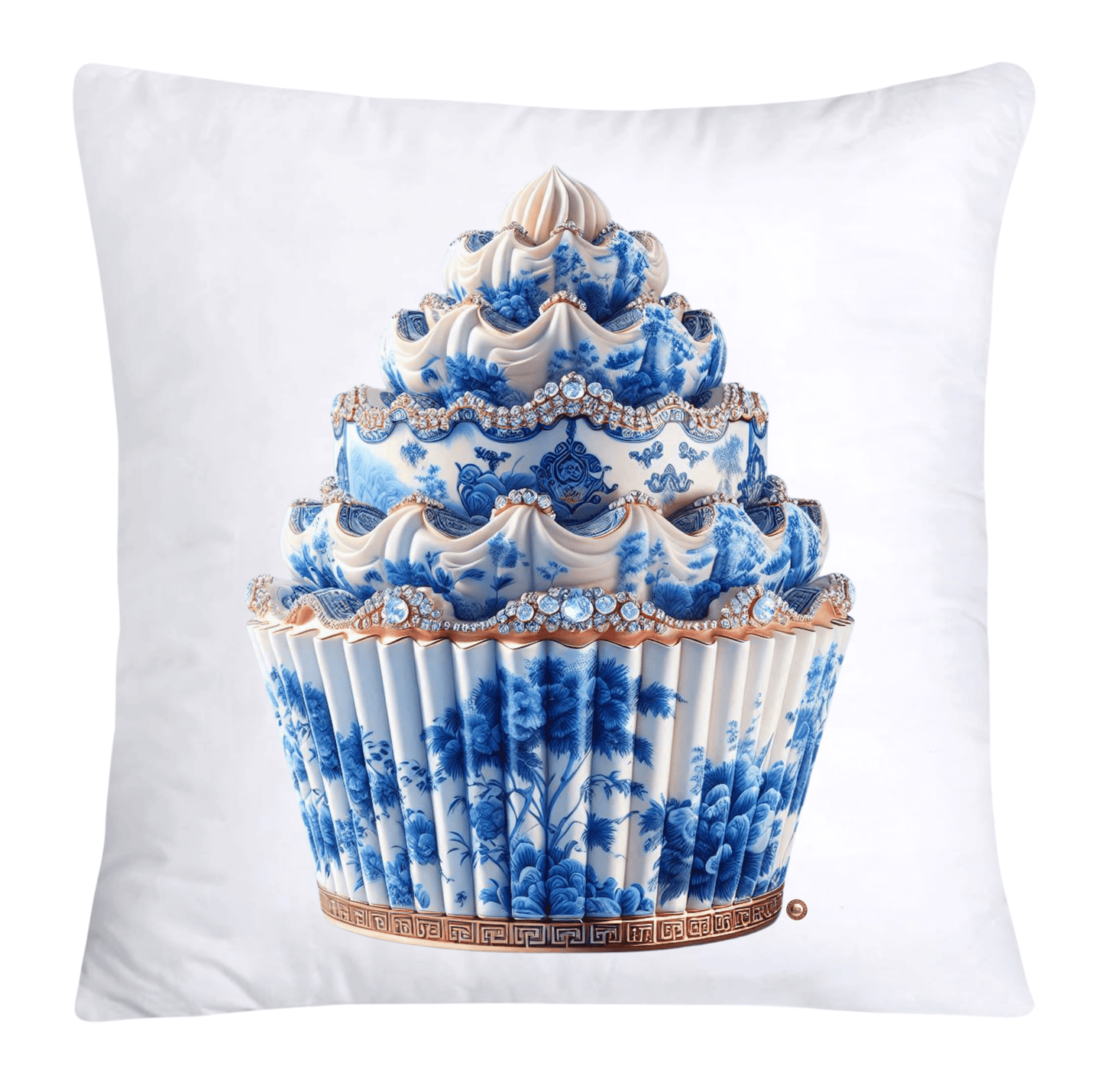Blue Willow 18x18 Chinoiserie Cupcake Throw Pillow Covers-4968