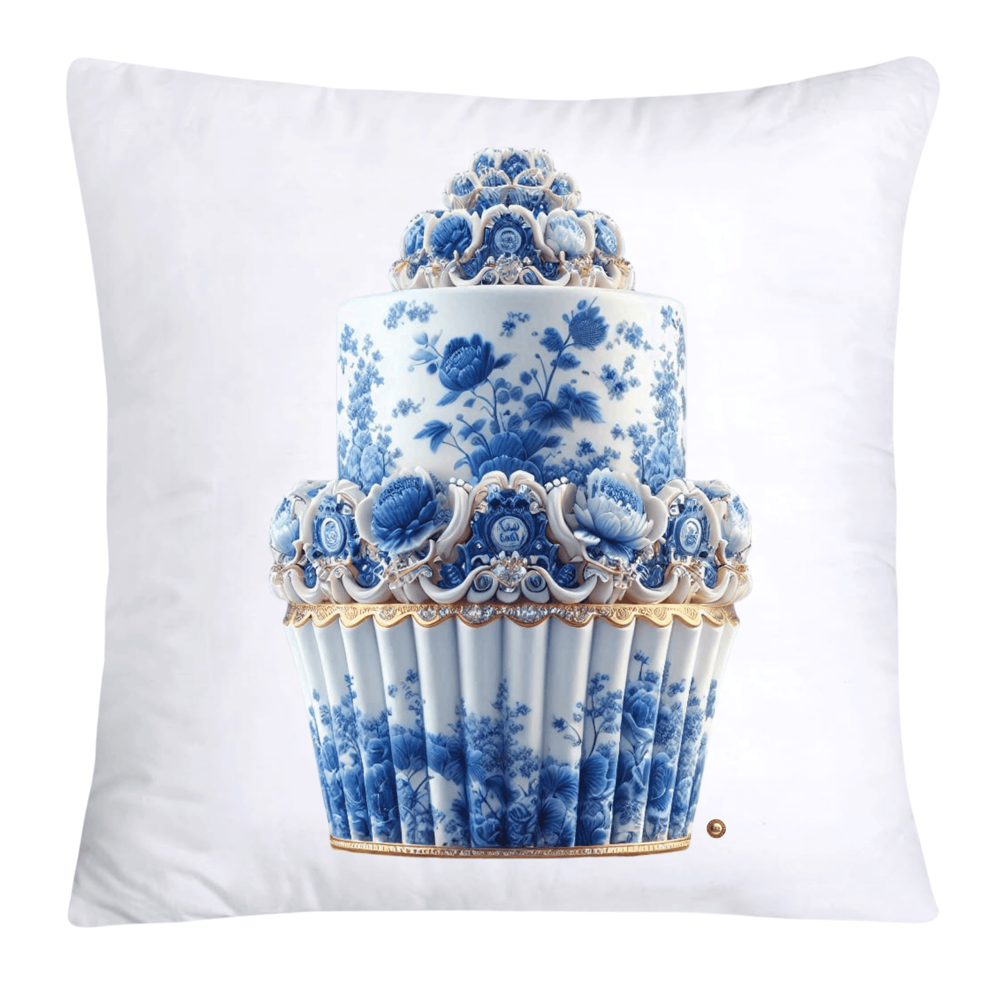 Blue Willow 18x18 Chinoiserie Cupcake Throw Pillow Covers-3898