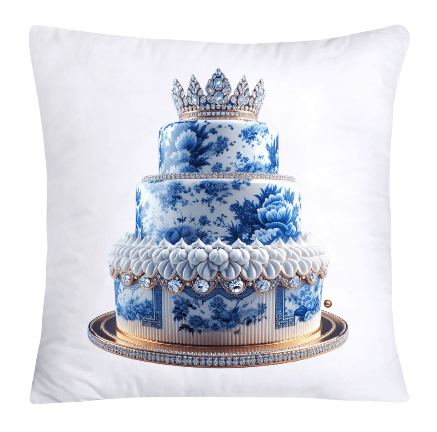 Blue Willow Sweet Cake 18x18 Pillow Covers-4895